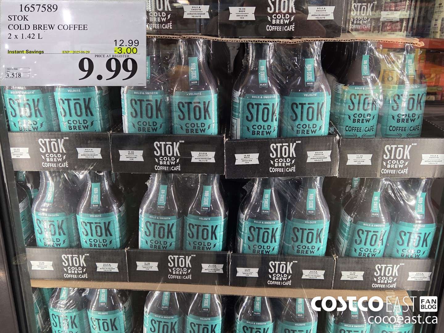 1657589 STOK COLD BREW COFFEE 2 x 1.42L ($3.00 INSTANT SAVINGS EXPIRES ON 2025-06-29) $9.99
