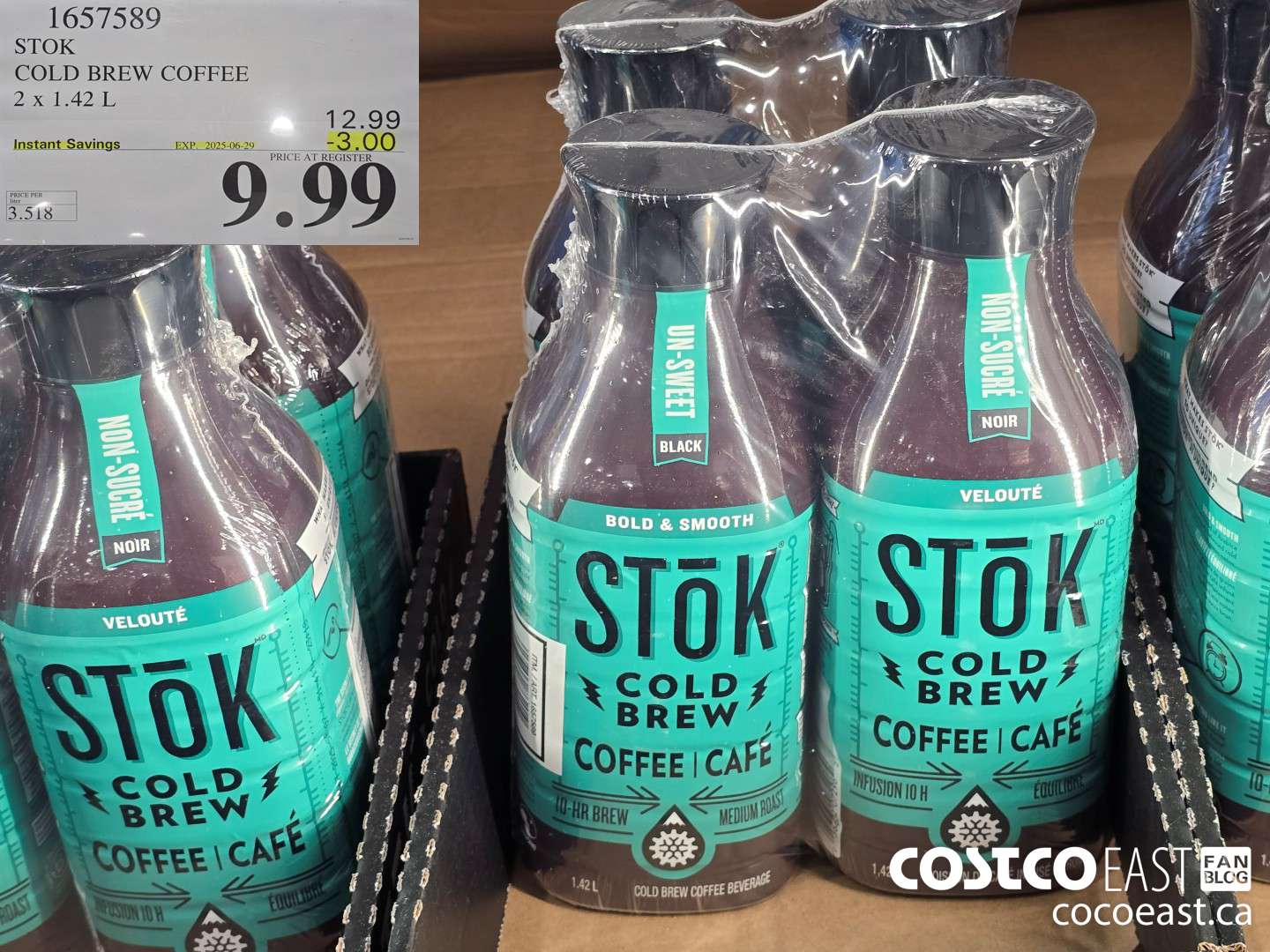 1657589 STOK COLD BREW COFFEE 2 x 1.42L ($3.00 INSTANT SAVINGS EXPIRES ON 2025-06-29) $9.99