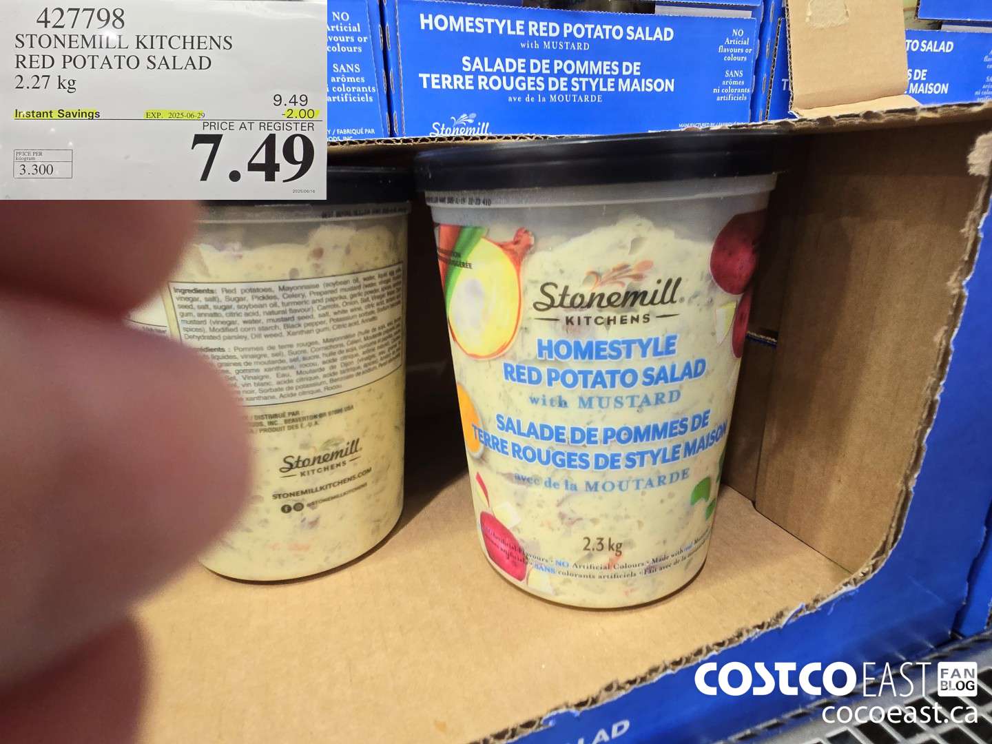 427798 STONEMILL KITCHENS RED POTATO SALAD 2.27 KG ($2.00 INSTANT SAVINGS EXPIRES ON 2025-06-29) $7.49