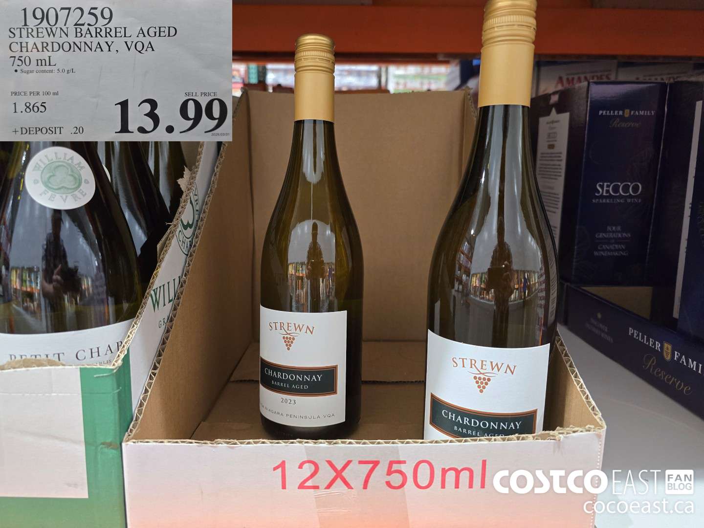 1907259 STREWN BARREL AGED CHARDONNAY, VQA 750 mL $13.99