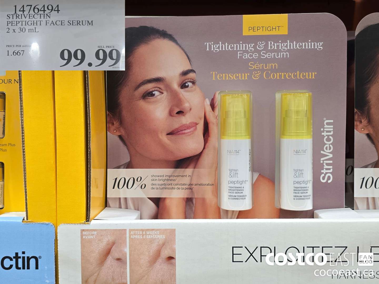 1476494 STRIVECTIN PEPTIGHT FACE SERUM 2 X 30 ML $99.99