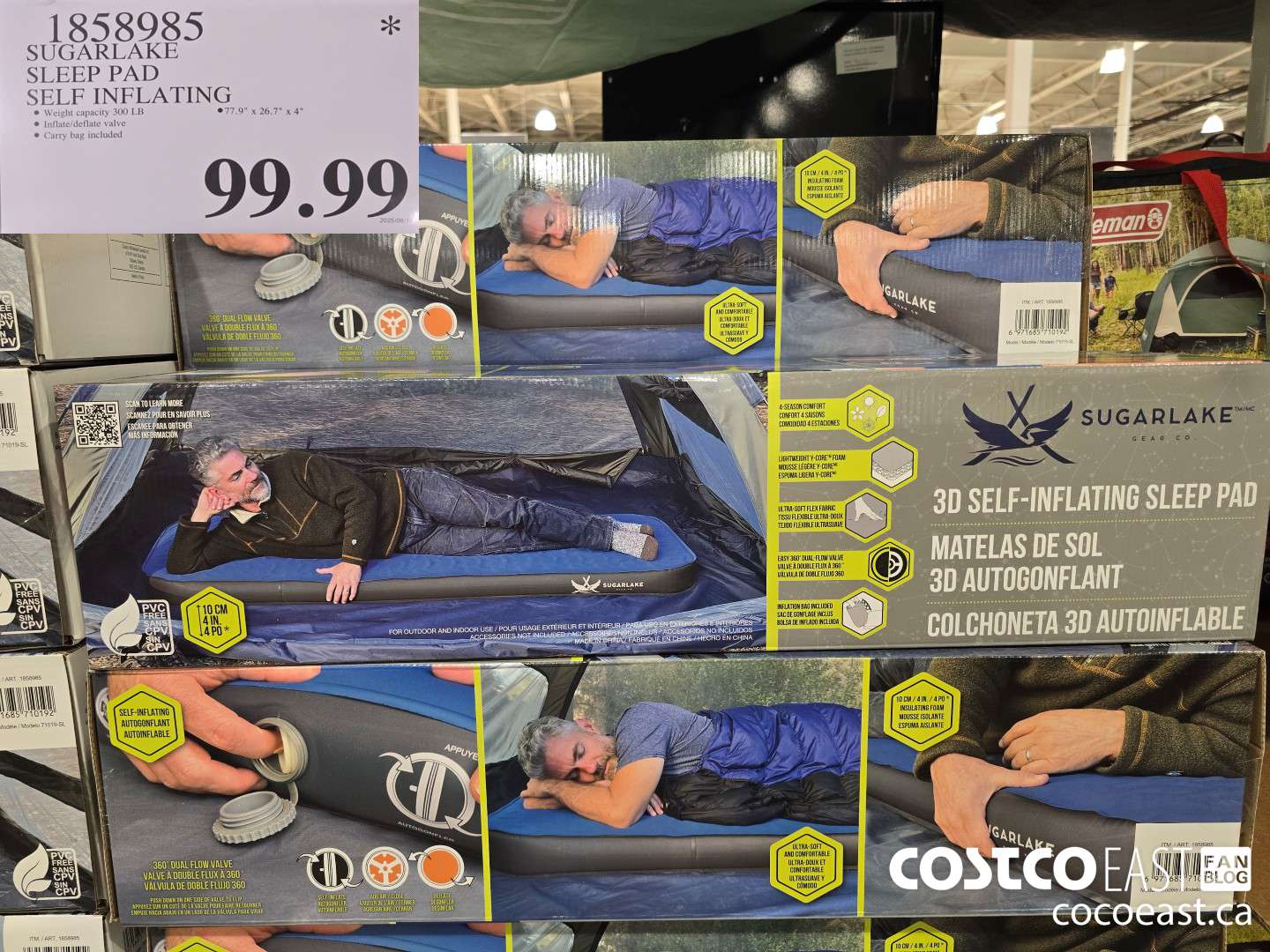1858985 SUGARLAKE SLEEP PAD SELF INFLATING $99.99