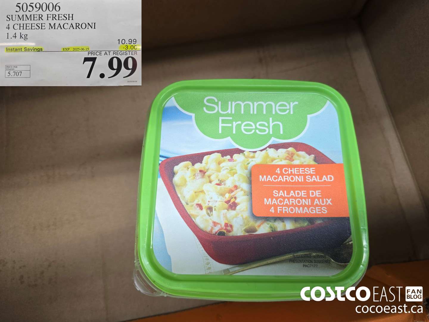 5059006 SUMMER FRESH 4 CHEESE MACARONI 1.4 kg ($3.00 INSTANT SAVINGS EXPIRES ON 2025-06-15) $7.99