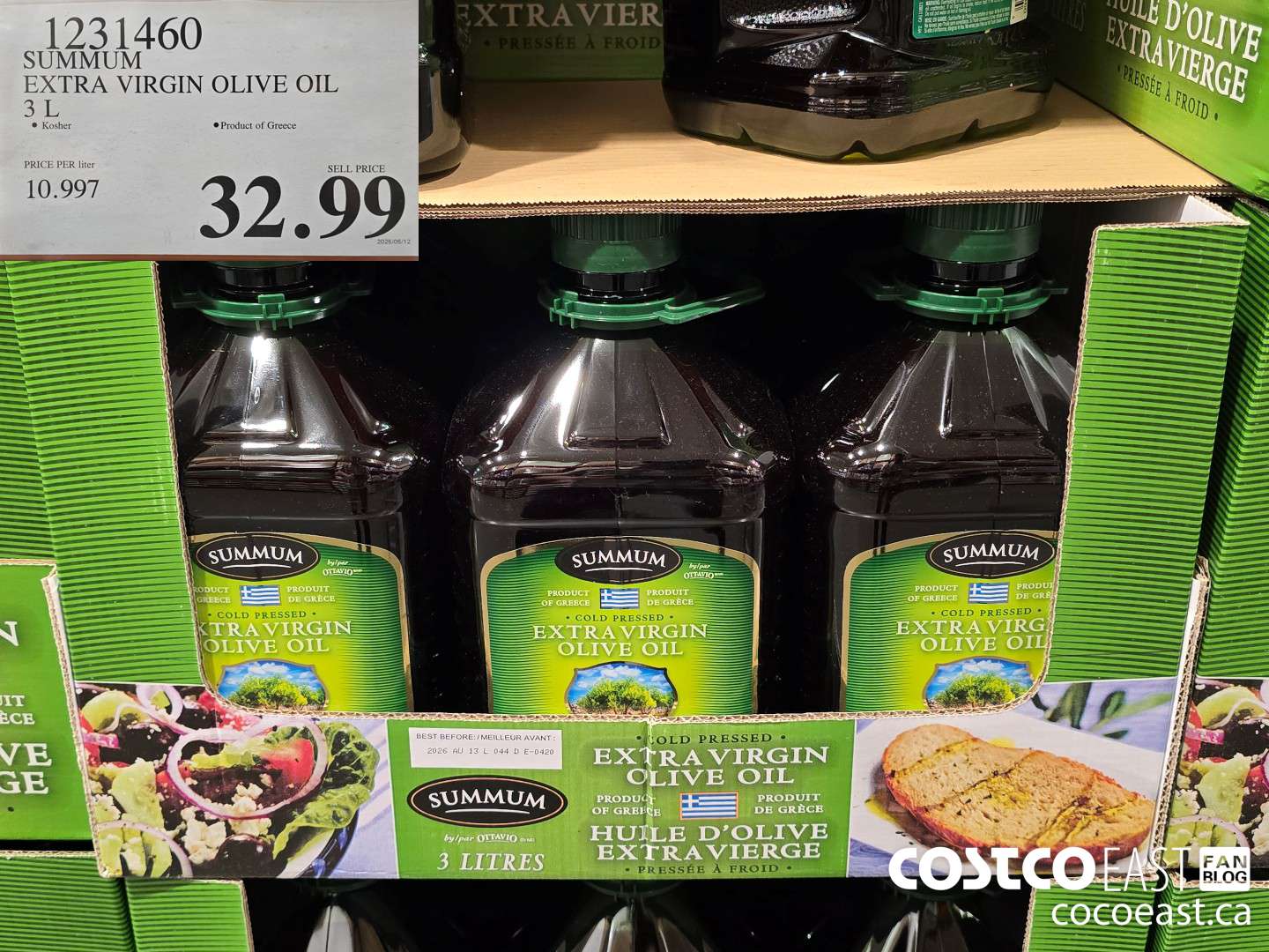1231460 SUMMUM EXTRA VIRGIN OLIVE OIL 3 L $32.99