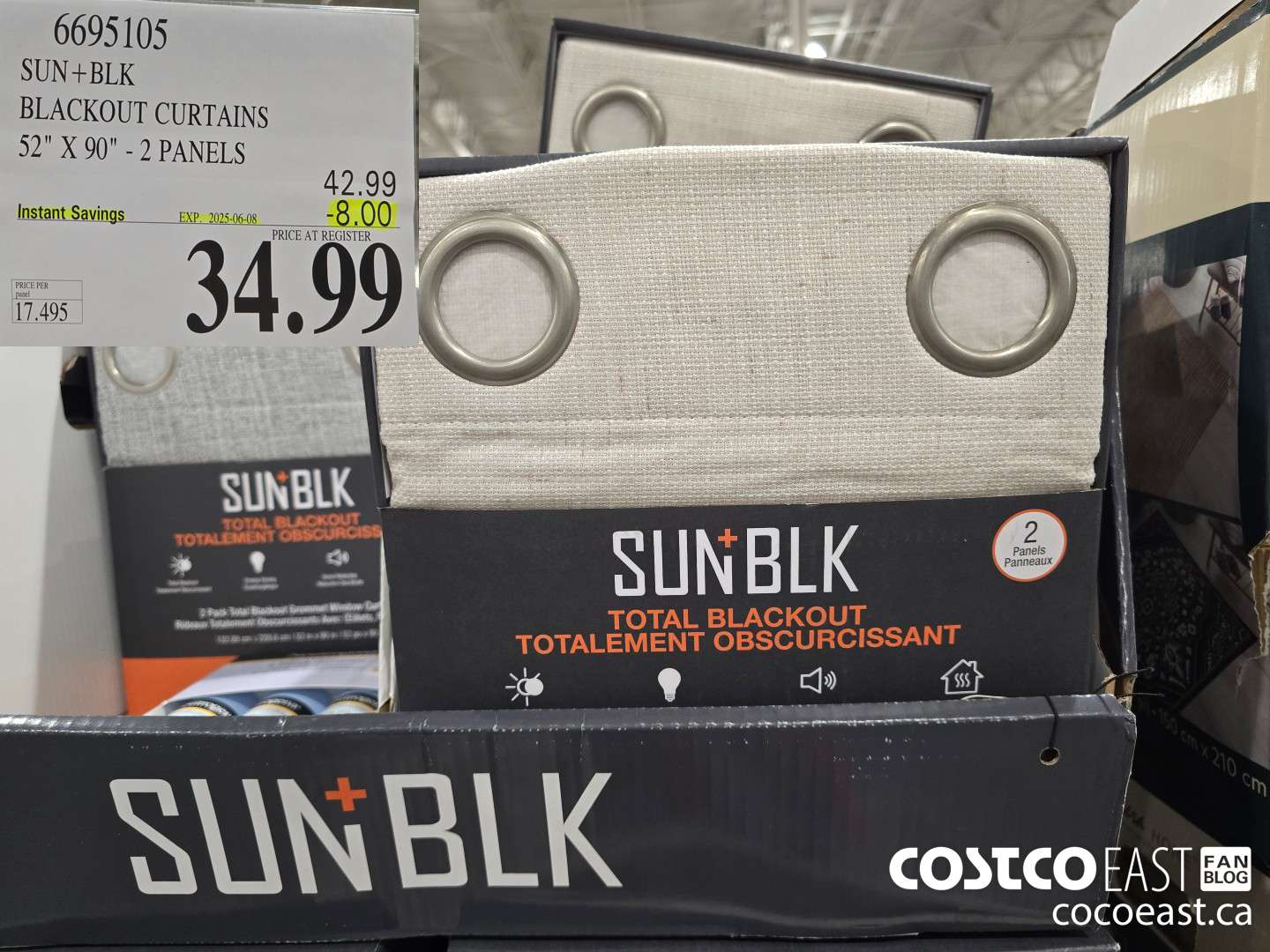 6695105 SUN+BLK BLACKOUT CURTAINS 52