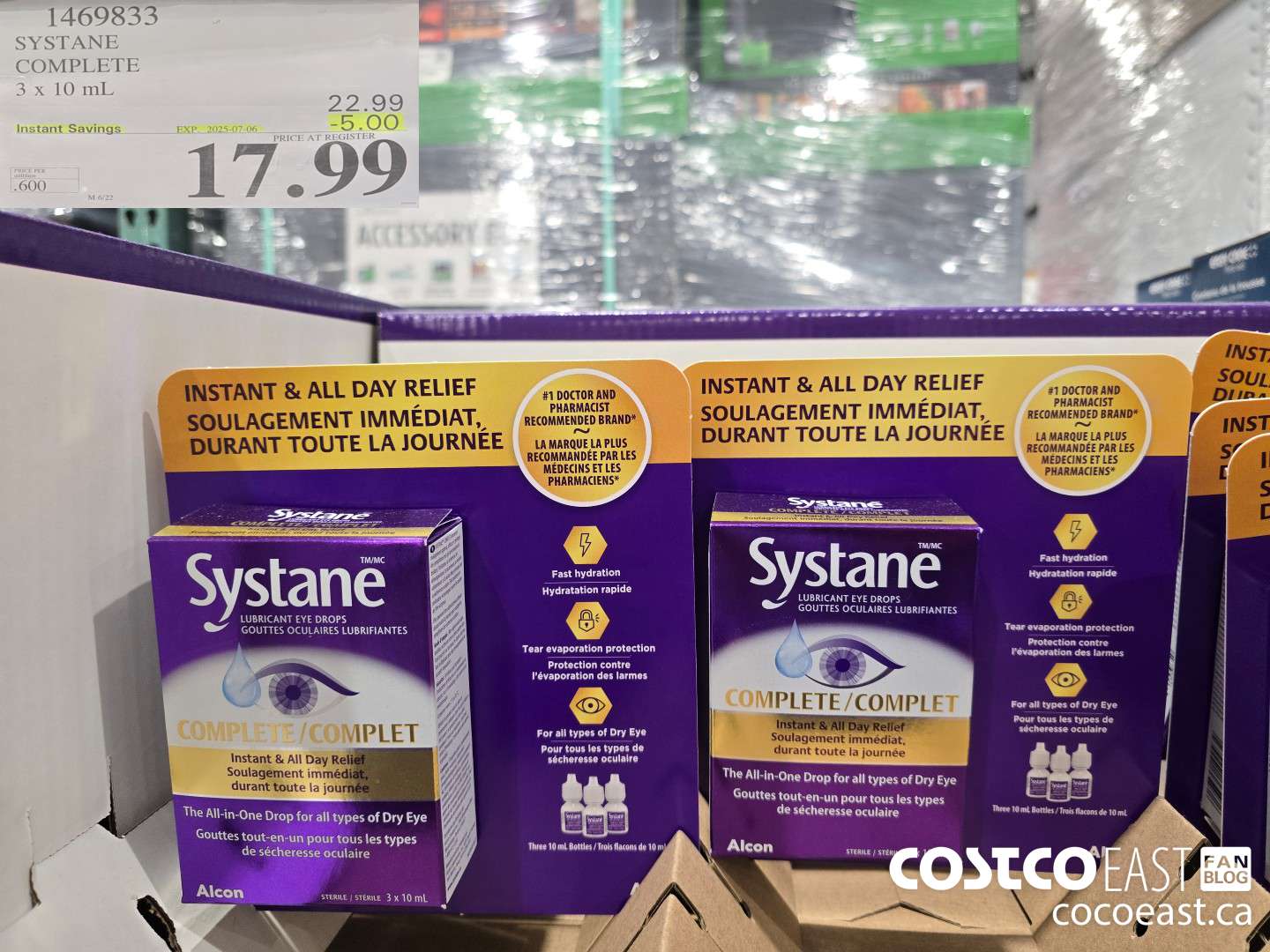 1469833 SYSTANE COMPLETE LUBRICANT EYE DROPS 3 X 10ML ($5.00 INSTANT SAVINGS EXPIRES ON 2025-07-06) $17.99