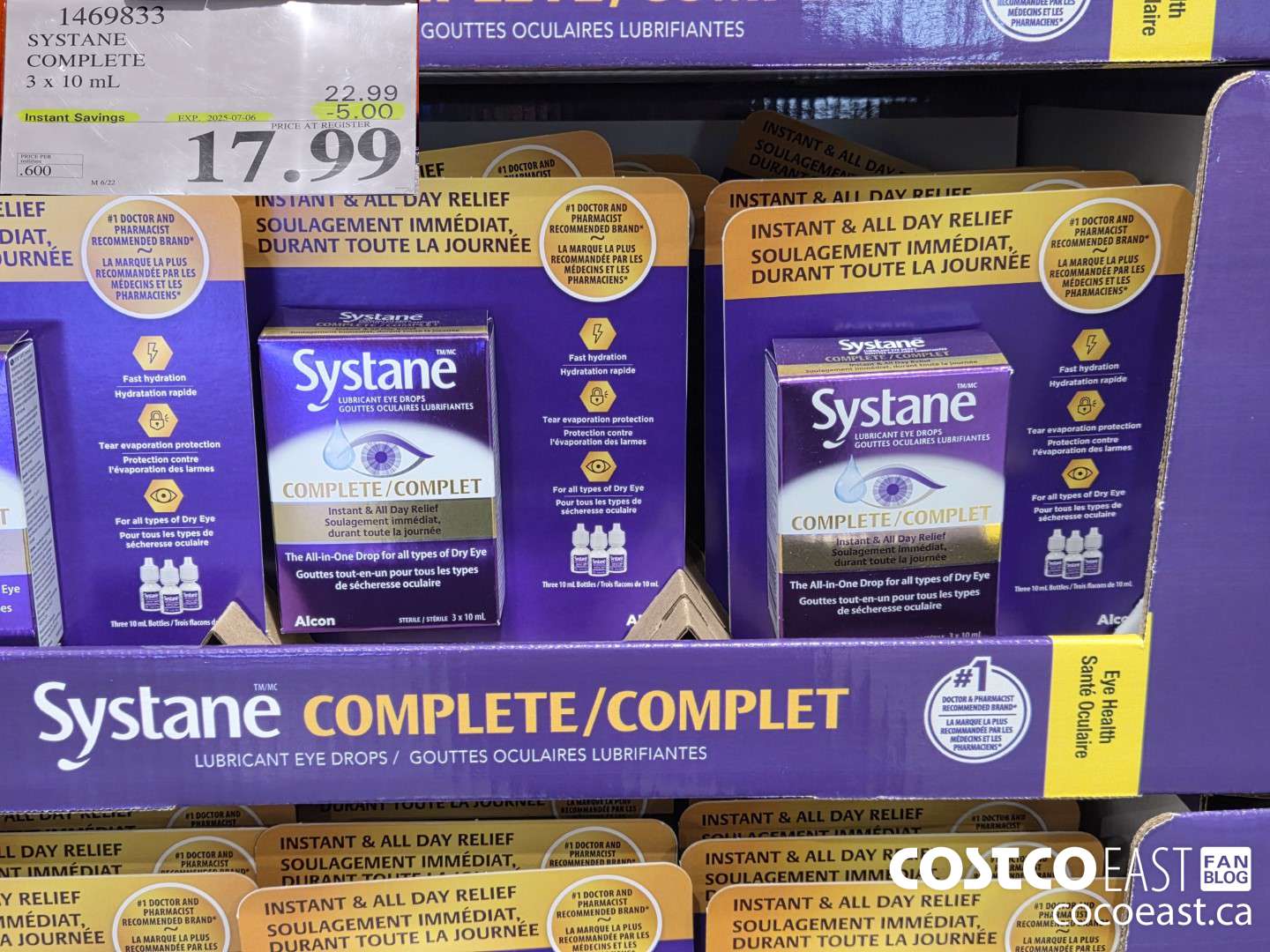 1469833 SYSTANE COMPLETE LUBRICANT EYE DROPS 3 X 10ML ($5.00 INSTANT SAVINGS EXPIRES ON 2025-07-06) $17.99