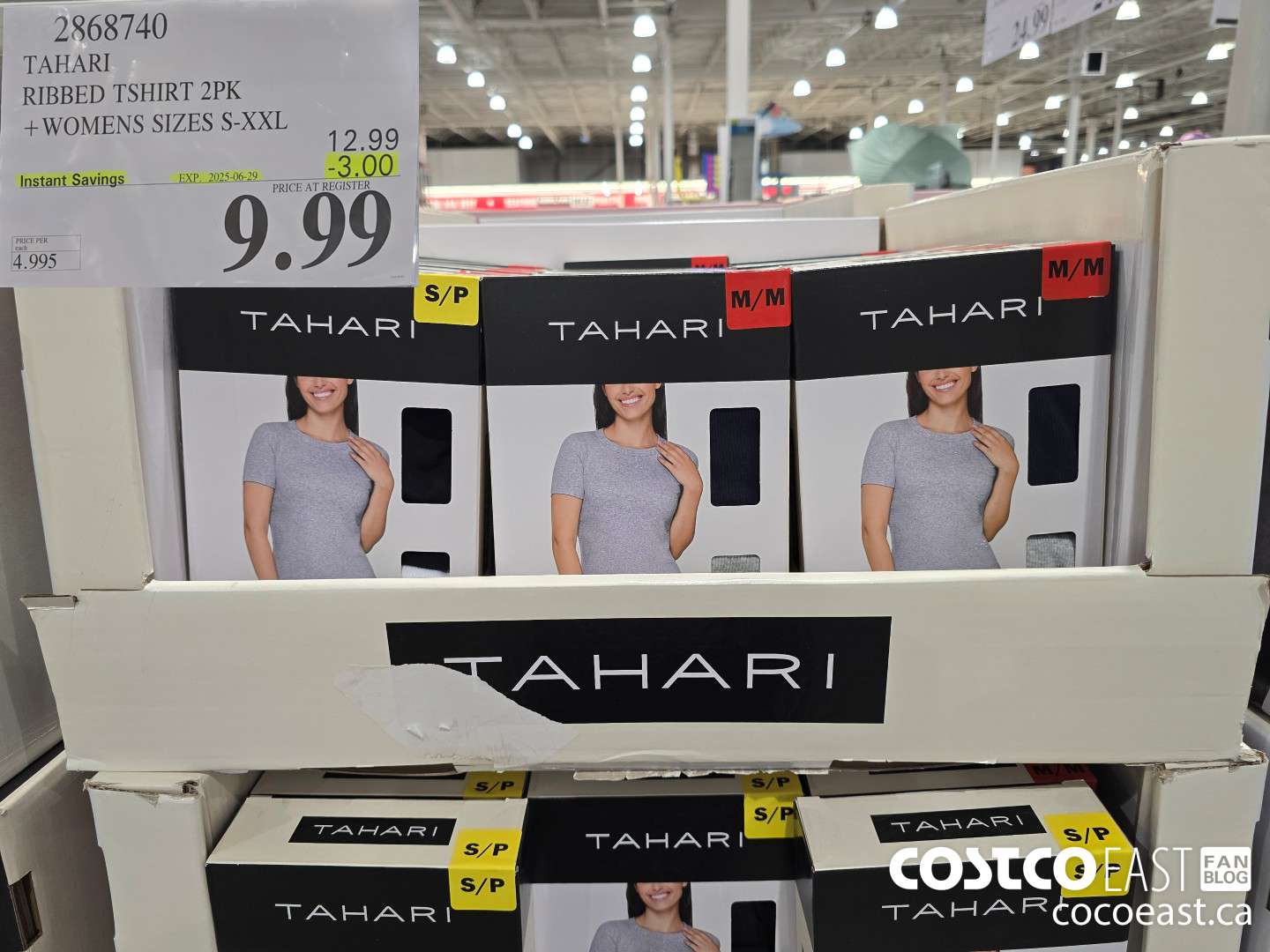 2868740 TAHARI RIBBED TSHIRT 2PK + LADIES SIZES S-XXL  ($3.00 INSTANT SAVINGS EXPIRES ON 2025-06-29) $9.99