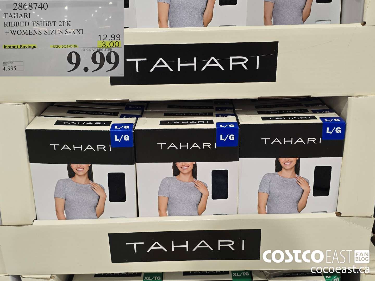 2868740 TAHARI RIBBED TSHIRT 2PK + LADIES SIZES S-XXL  ($3.00 INSTANT SAVINGS EXPIRES ON 2025-06-29) $9.99