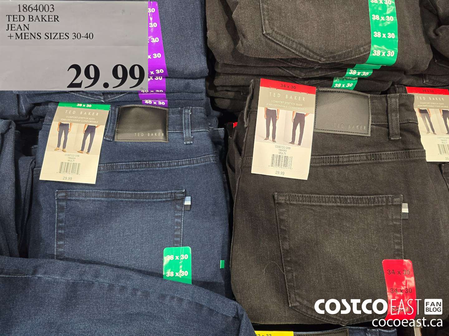 1864003 TED BAKER JEAN +MENS SIZES 30-40 $29.99