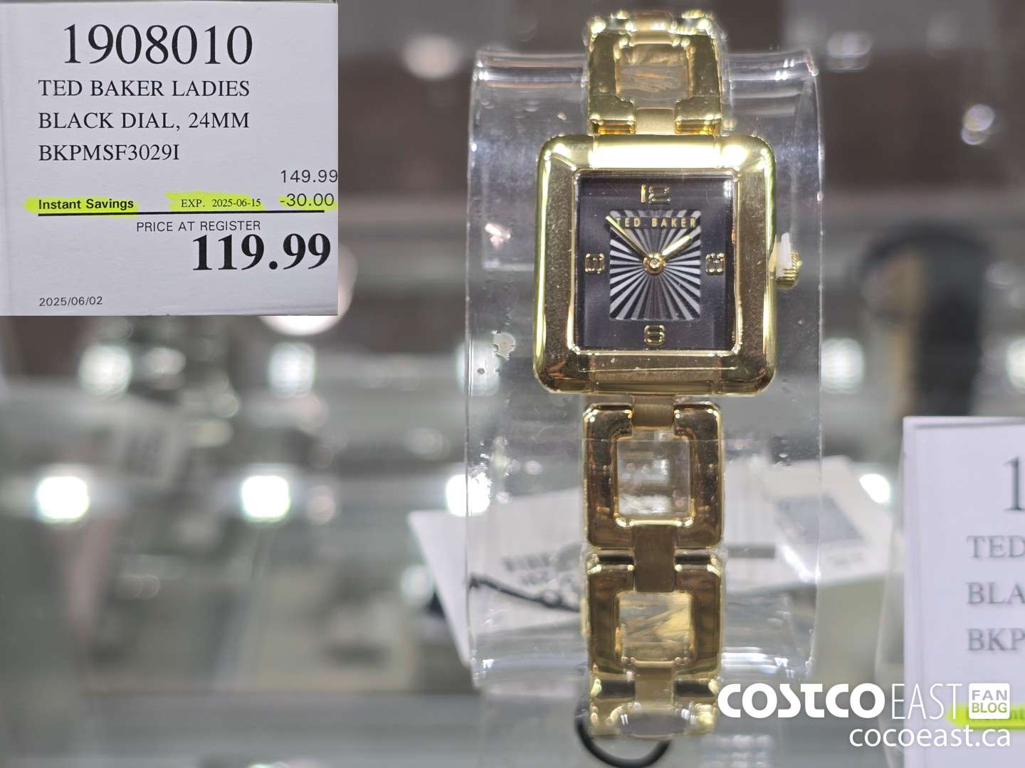 1908010 TED BAKER LADIES BLACK DIAL, 24MM BKPMSF3029I ($30.00 INSTANT SAVINGS EXPIRES ON 2025-06-15) $119.99