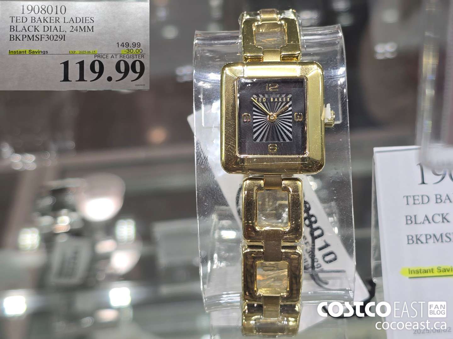 1908010 TED BAKER LADIES BLACK DIAL, 24MM BKPMSF3029I ($30.00 INSTANT SAVINGS EXPIRES ON 2025-06-15) $119.99