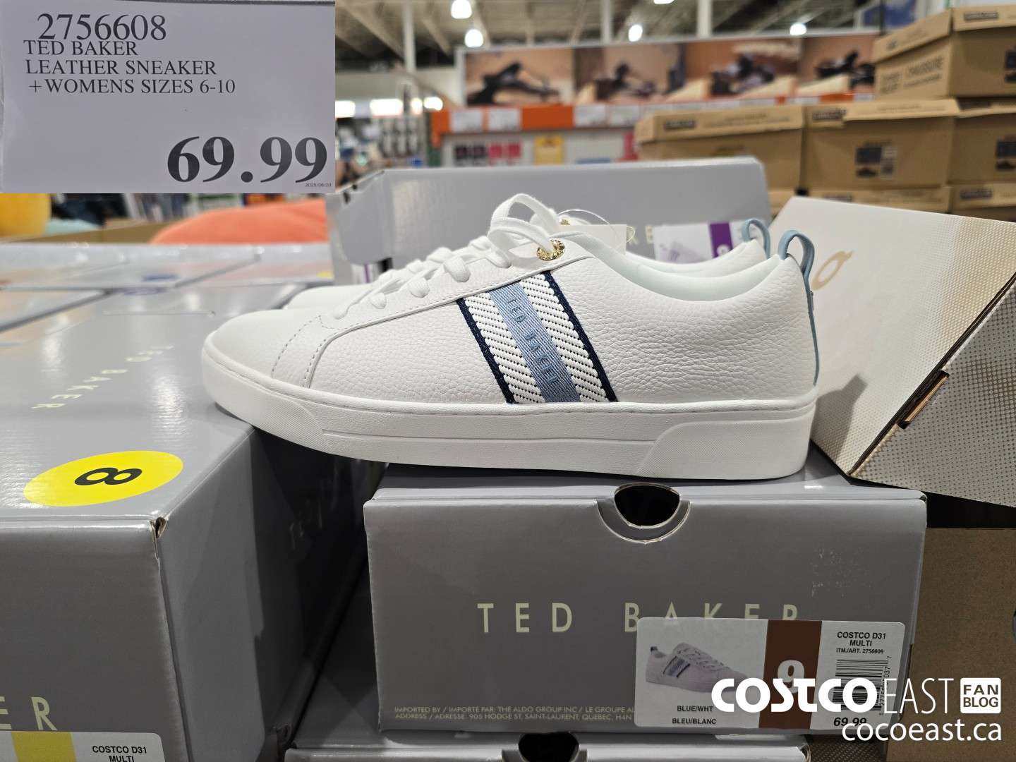2756608 TED BAKER LEATHER SNEAKER +WOMENS SIZES 6-10 $69.99