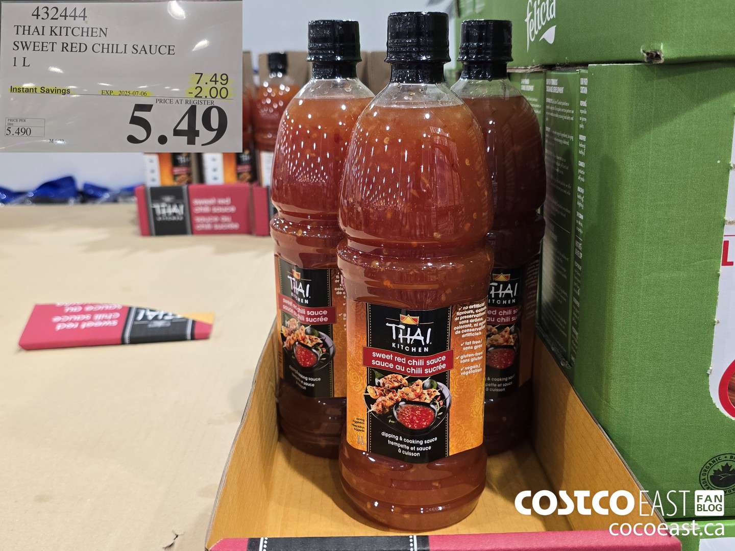 432444 THAI KITCHEN SWEET RED CHILI SAUCE 1 L ($2.00 INSTANT SAVINGS EXPIRES ON 2025-07-06) $5.49