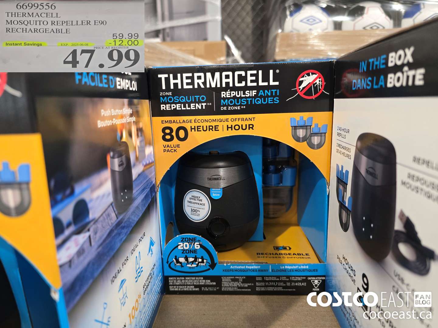 6699556 THERMACELL MOSQUITO REPELLER E90 RECHARGEABLE ($12.00 INSTANT SAVINGS EXPIRES ON 2025-06-08) $47.99