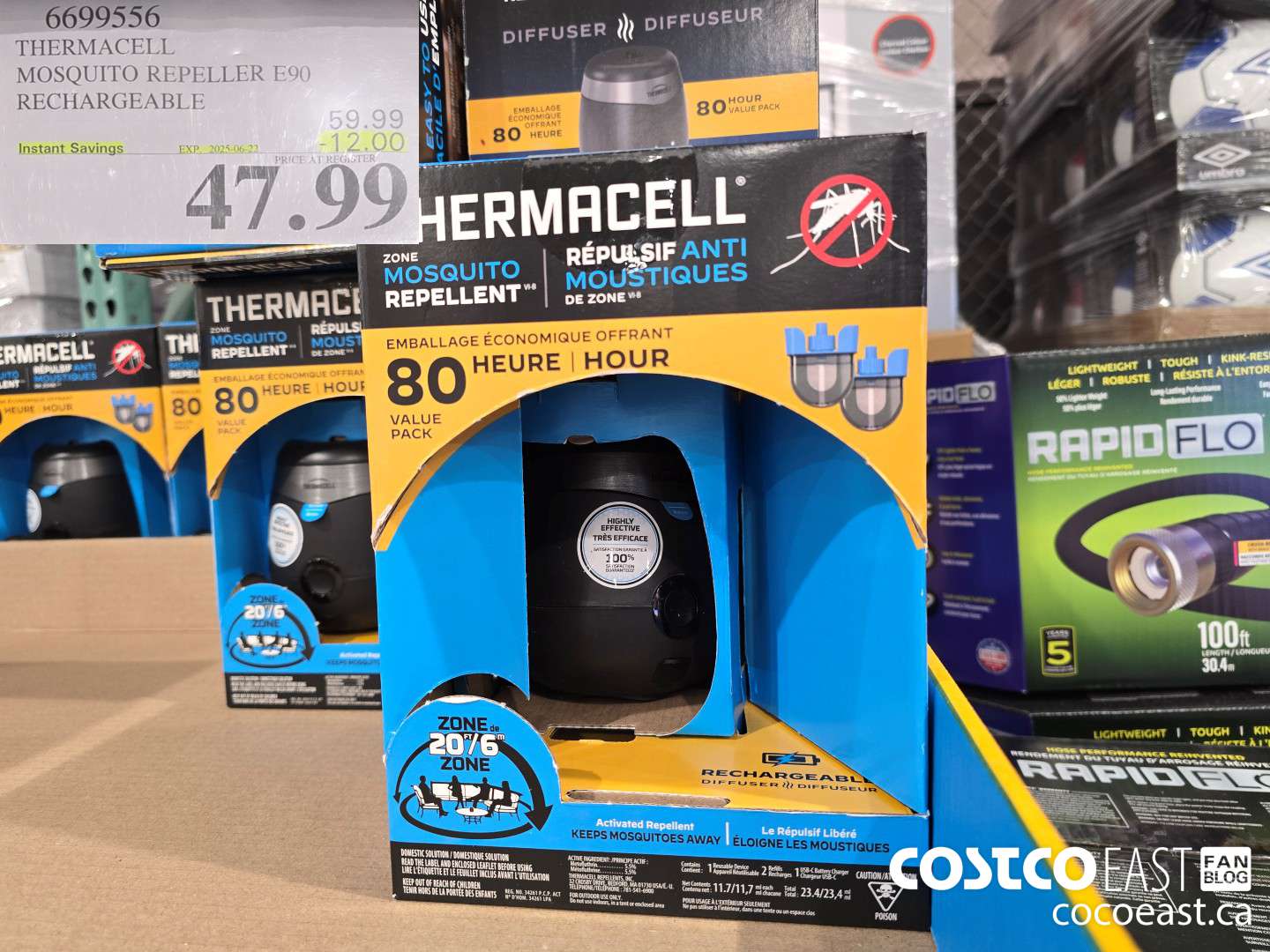 6699556 THERMACELL MOSQUITO REPELLER E90 RECHARGEABLE ($12.00 INSTANT SAVINGS EXPIRES ON 2025-06-22) $47.99