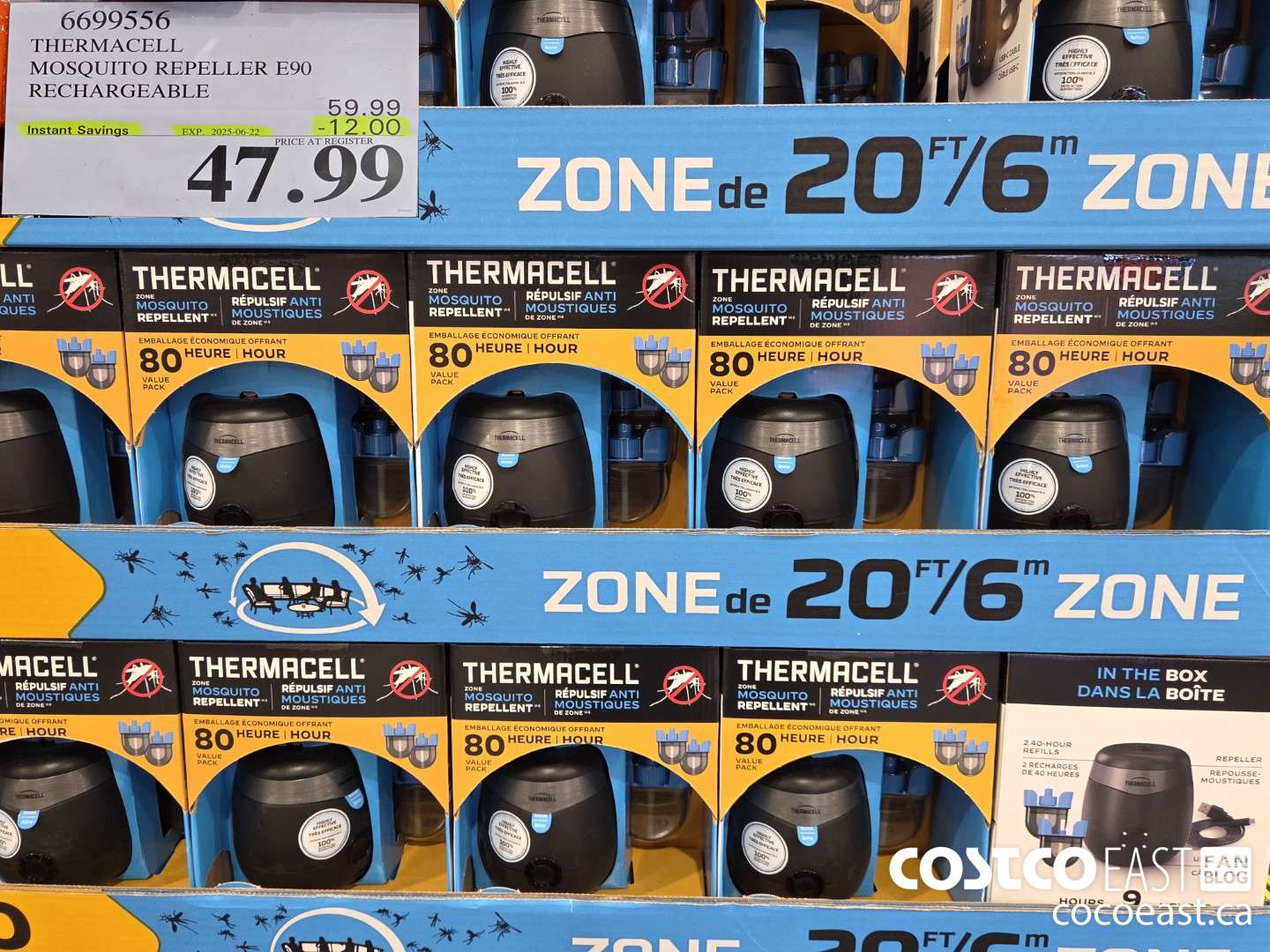 6699556 THERMACELL MOSQUITO REPELLER E90 RECHARGEABLE ($12.00 INSTANT SAVINGS EXPIRES ON 2025-06-22) $47.99