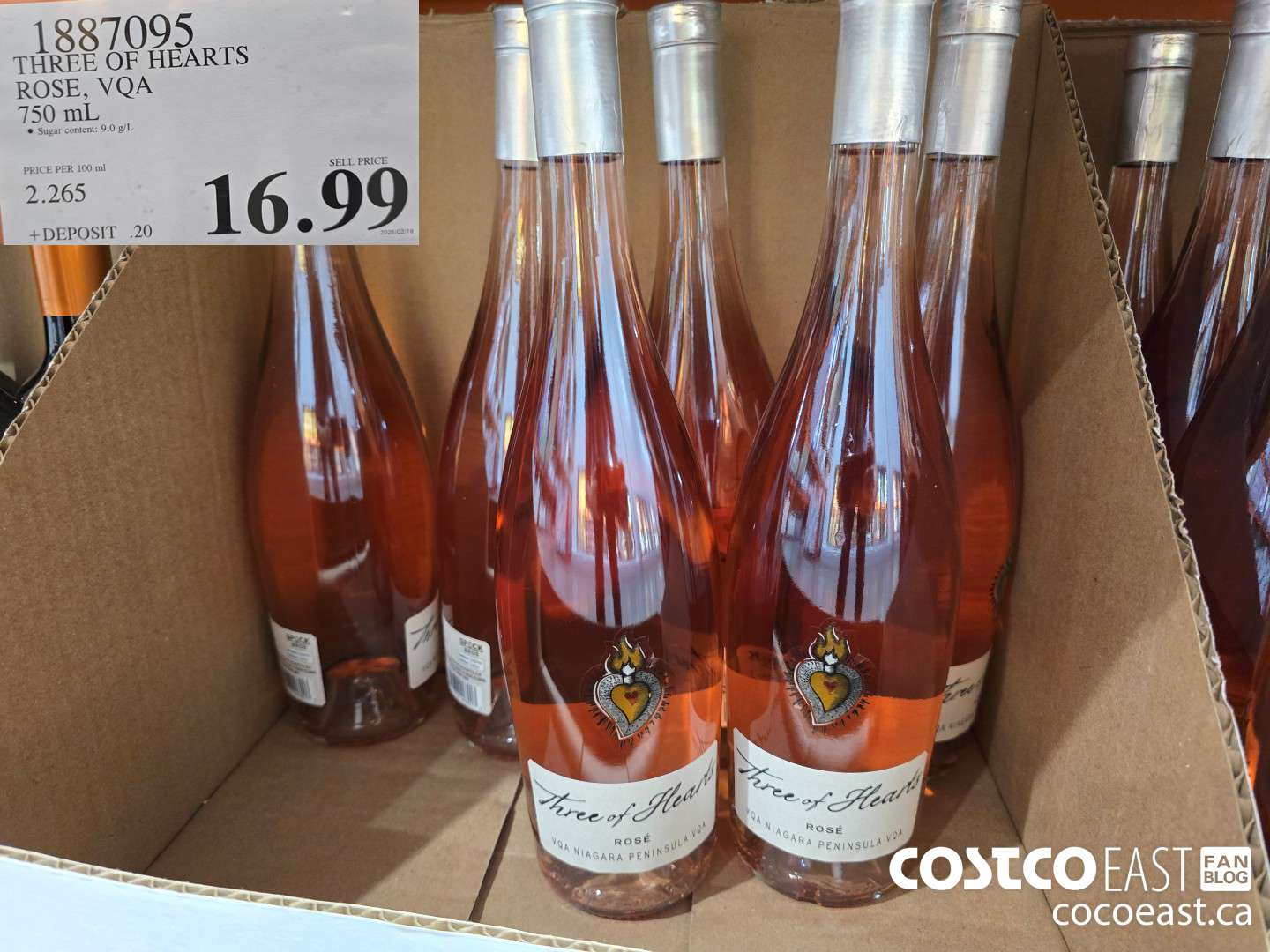 1887095 THREE OF HEARTS ROSE, VQA 750 ml $16.99