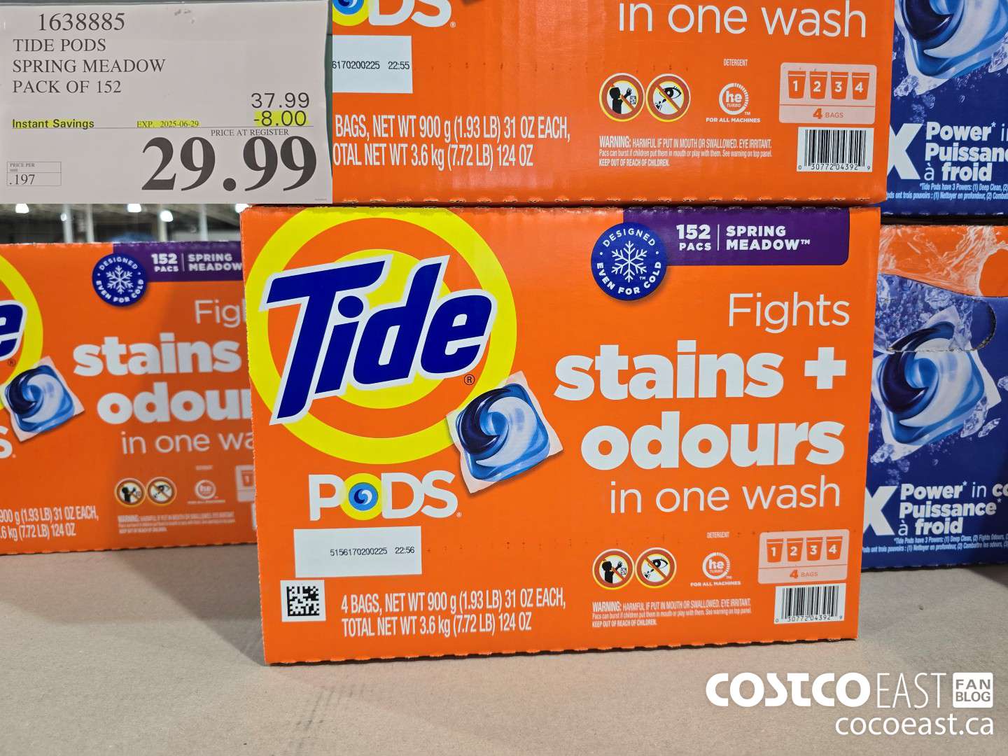 1638885 TIDE PODS SPRING MEADOW PACK OF 152 ($8.00 INSTANT SAVINGS EXPIRES ON 2025-06-29) $29.99