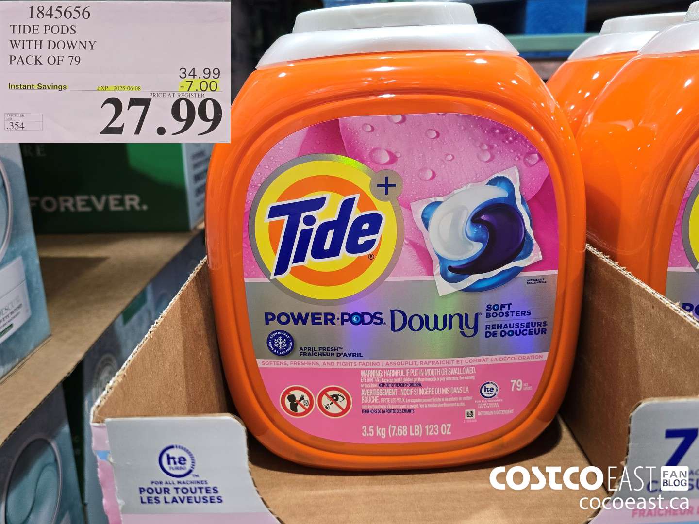 1845656 TIDE PODS WITH DOWNY PACK OF 79 ($7.00 INSTANT SAVINGS EXPIRES ON 2025-06-08) $27.99