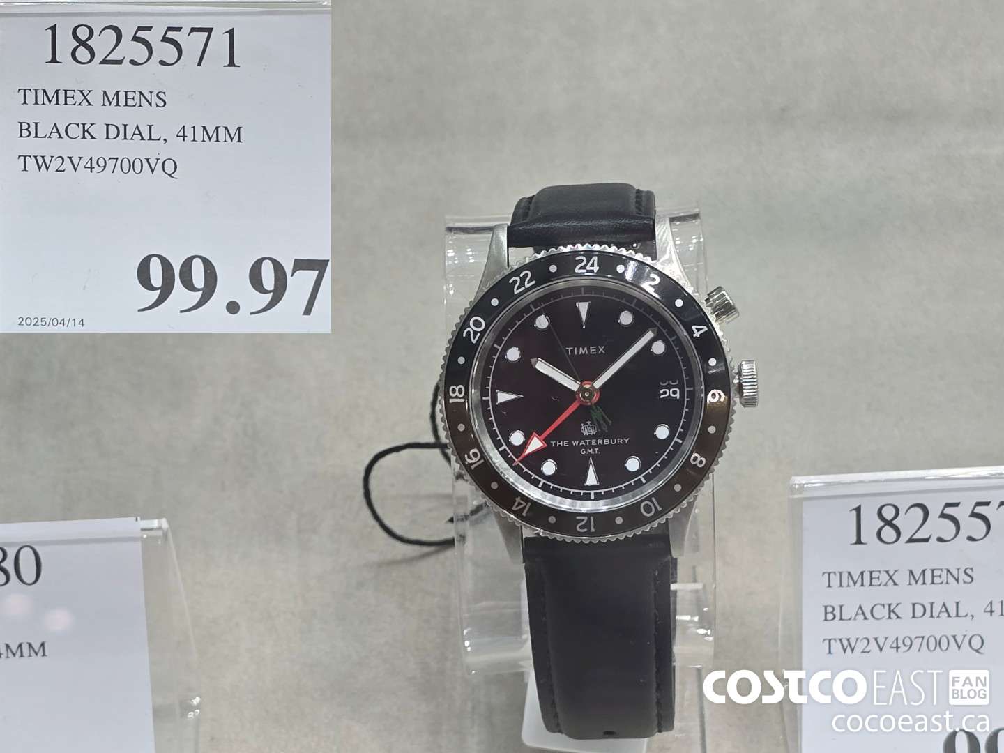 1825571 TIMEX MENS BLACK DIAL, 41MM TW2V49700VQ $99.97