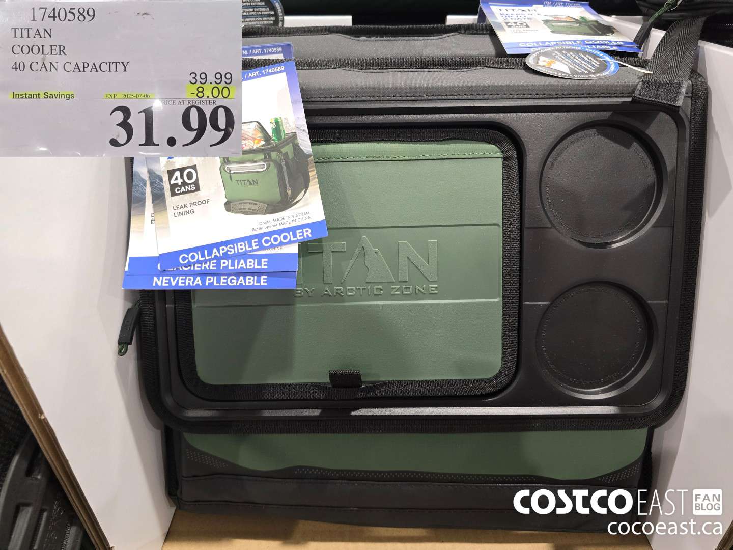 1740589 TITAN COOLER 40 CAN CAPACITY ($8.00 INSTANT SAVINGS EXPIRES ON 2025-07-06) $31.99