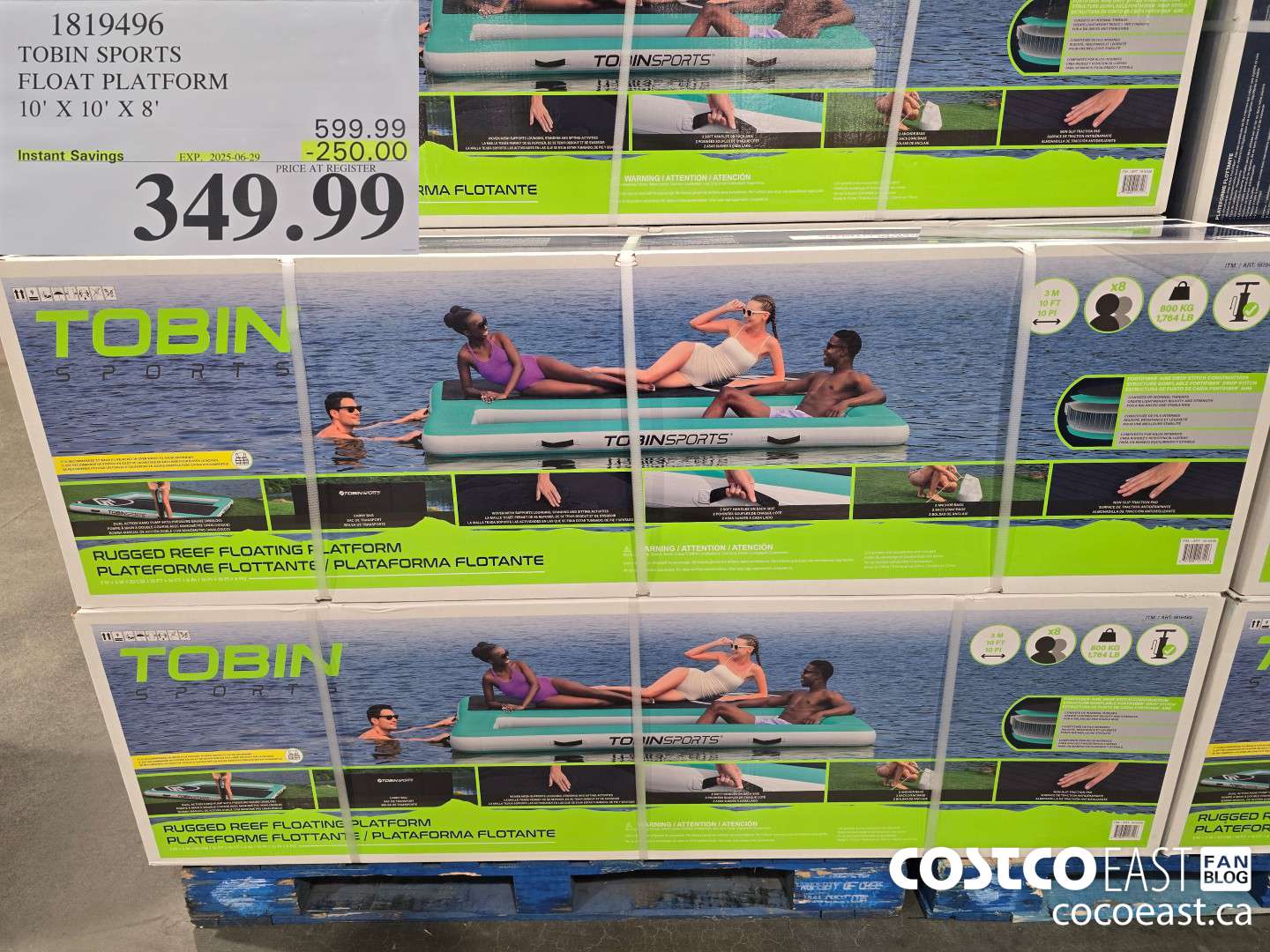 1819496 TOBIN SPORTS FLOAT PLATFORM 10' X 10' X 8' ($250.00 INSTANT SAVINGS EXPIRES ON 2025-06-29) $349.99