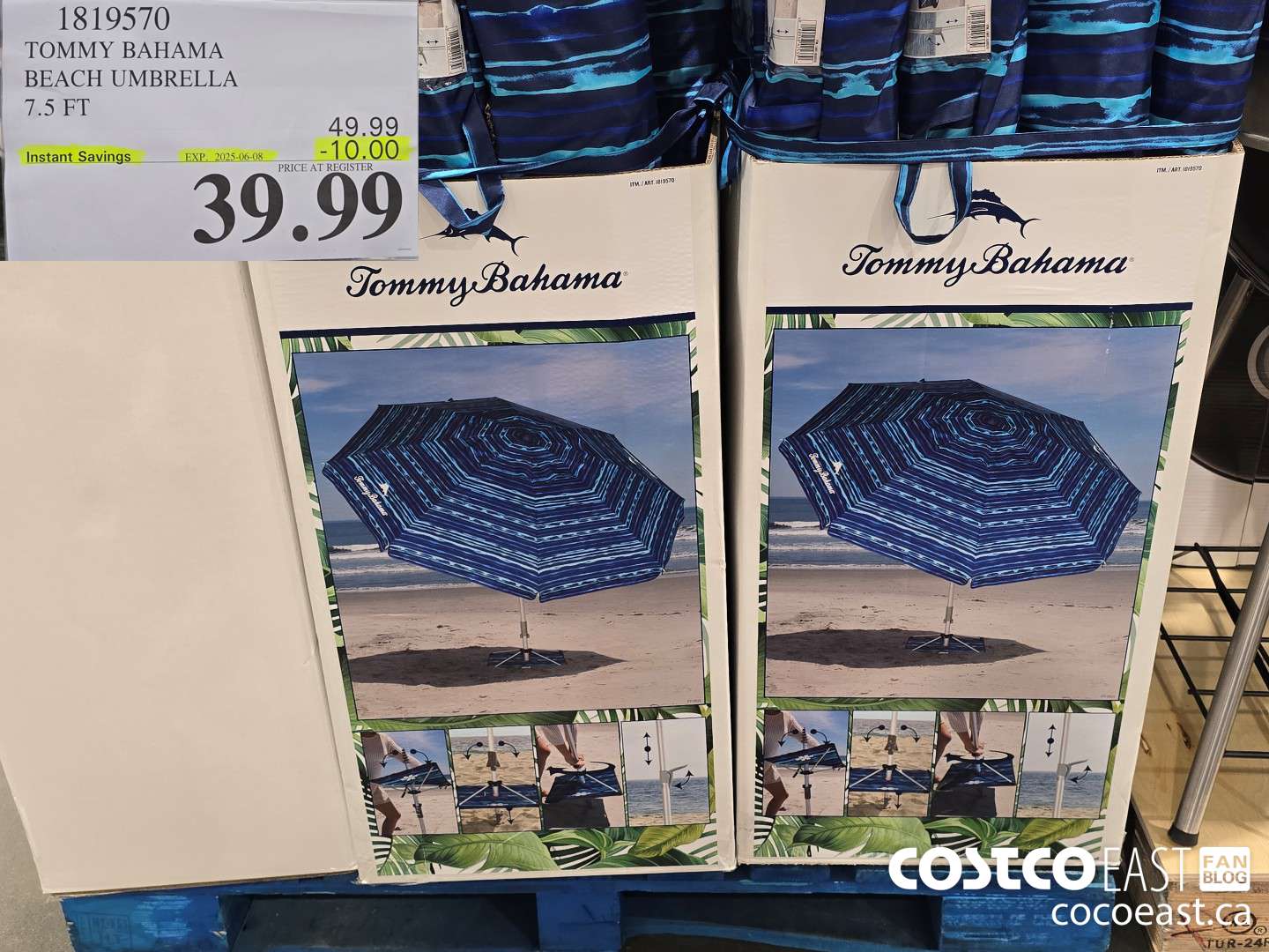 1819570 TOMMY BAHAMA BEACH UMBRELLA 7.5 FT ($10.00 INSTANT SAVINGS EXPIRES ON 2025-06-08) $39.99