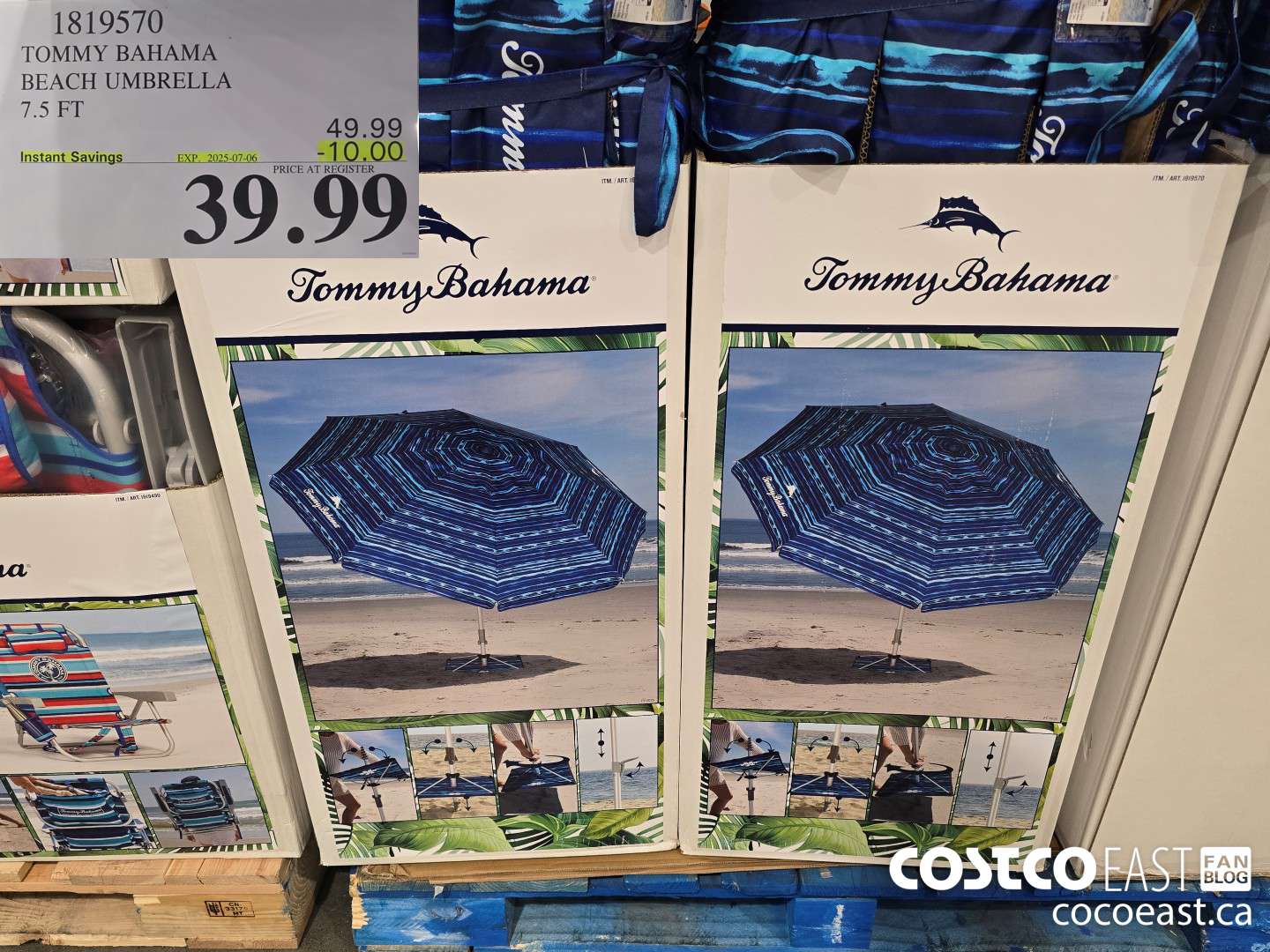 1819570 TOMMY BAHAMA BEACH UMBRELLA 7.5 FT ($10.00 INSTANT SAVINGS EXPIRES ON 2025-07-06) $39.99