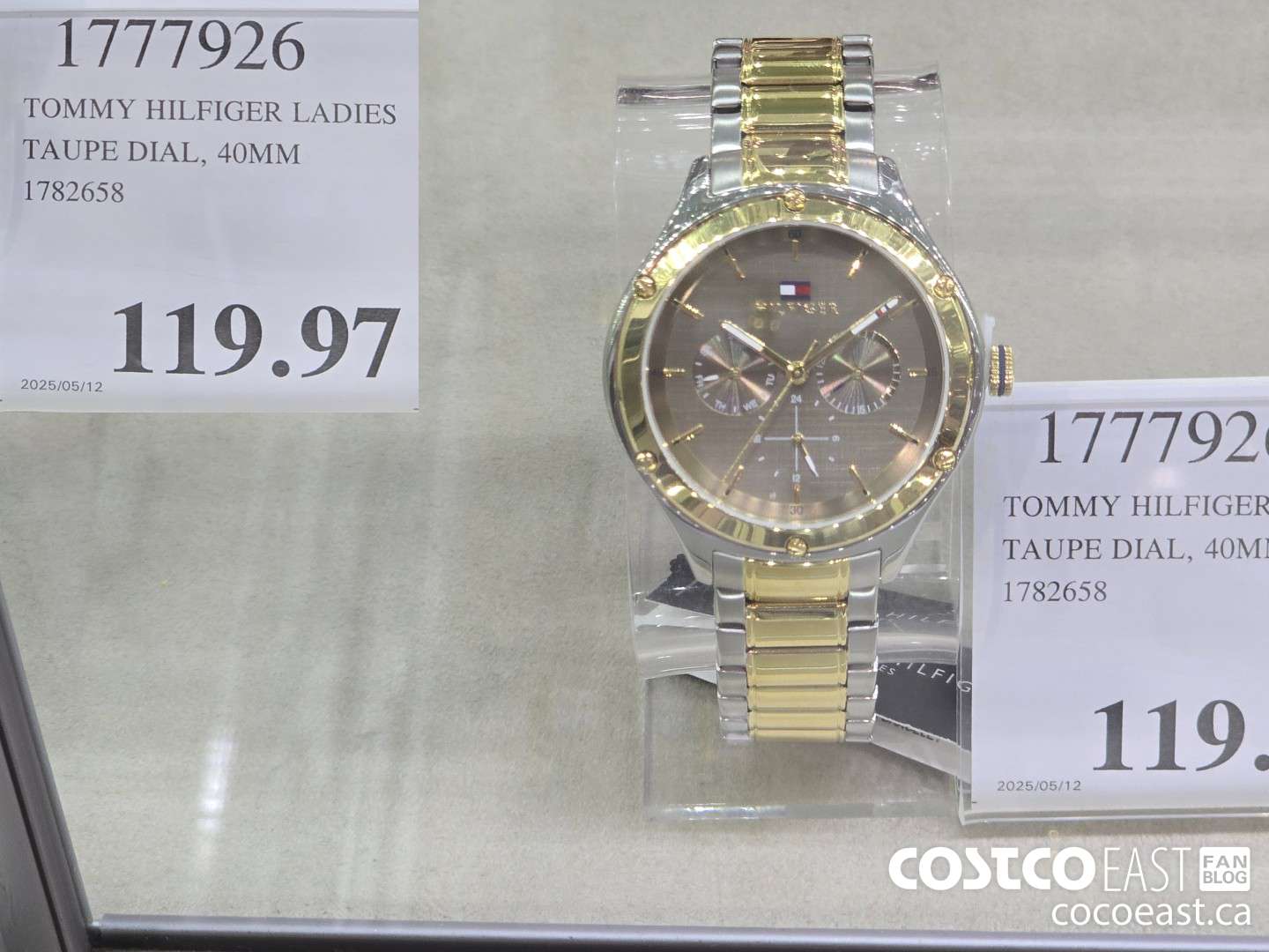 1777926 TOMMY HILFIGER LADIES © TAUPE DIAL, 40MM 1782658 $119.97