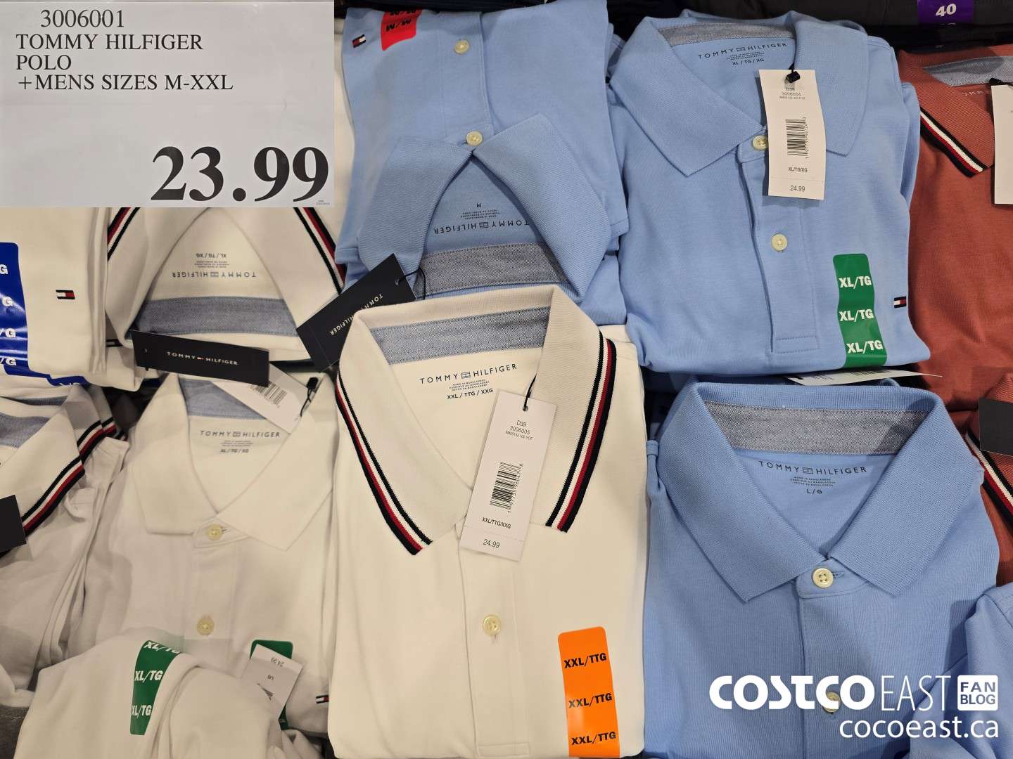 3006001 TOMMY HILFIGER POLO +MENS SIZES S-XXL $23.99