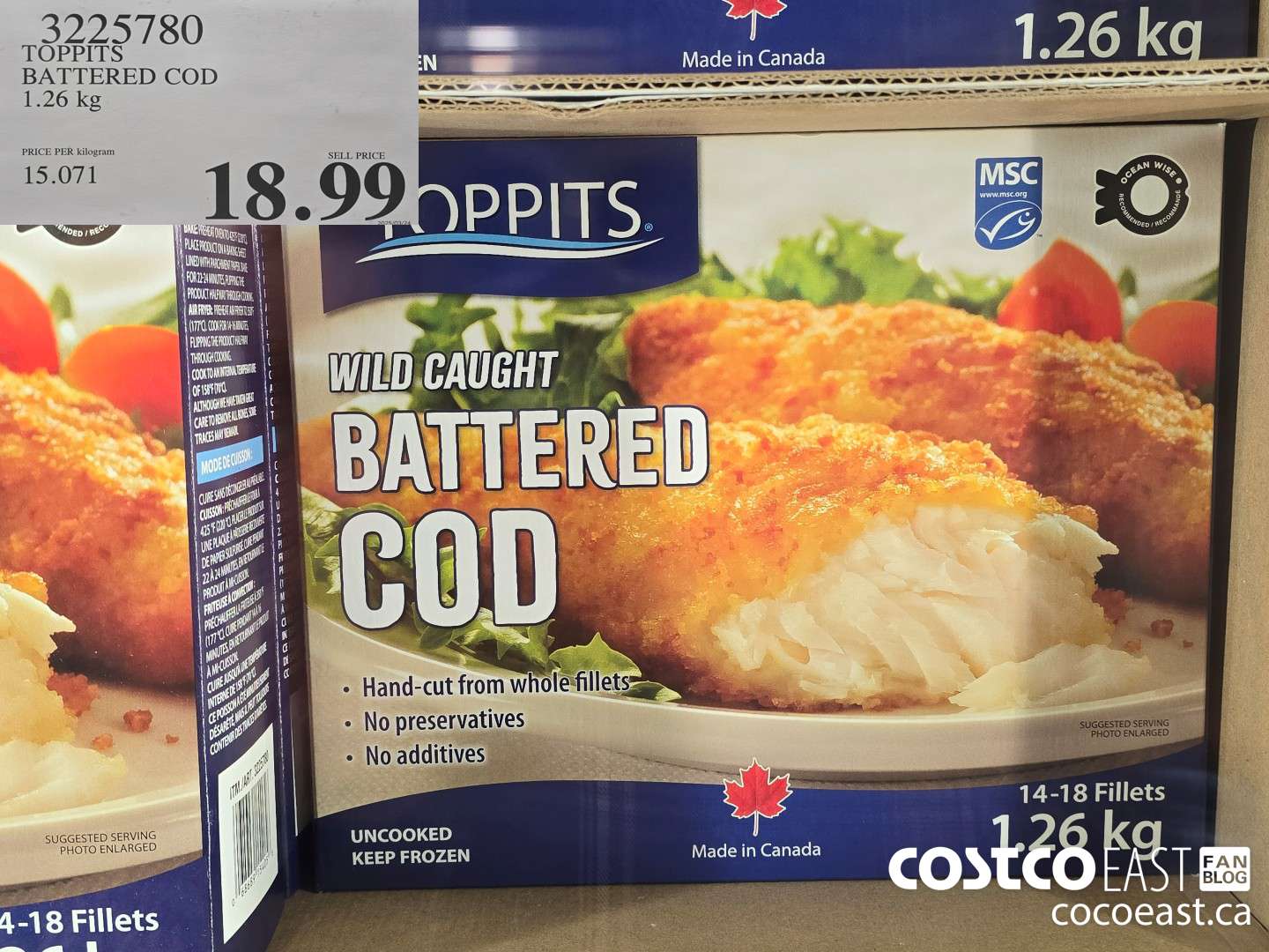3225780 TOPPITS BATTERED COD 1.26 kg $18.99