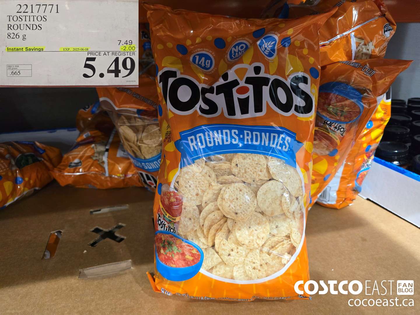 2217771 TOSTITOS ROUNDS 826 g ($2.00 INSTANT SAVINGS EXPIRES ON 2025-06-08) $5.49