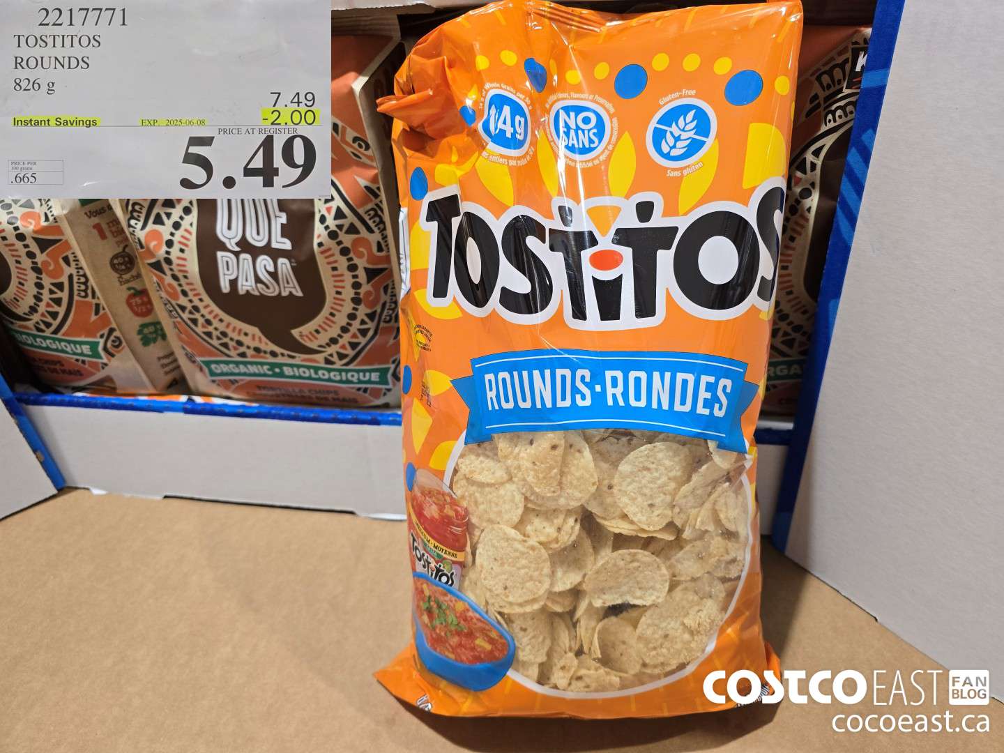 2217771 TOSTITOS ROUNDS 826 g ($2.00 INSTANT SAVINGS EXPIRES ON 2025-06-08) $5.49