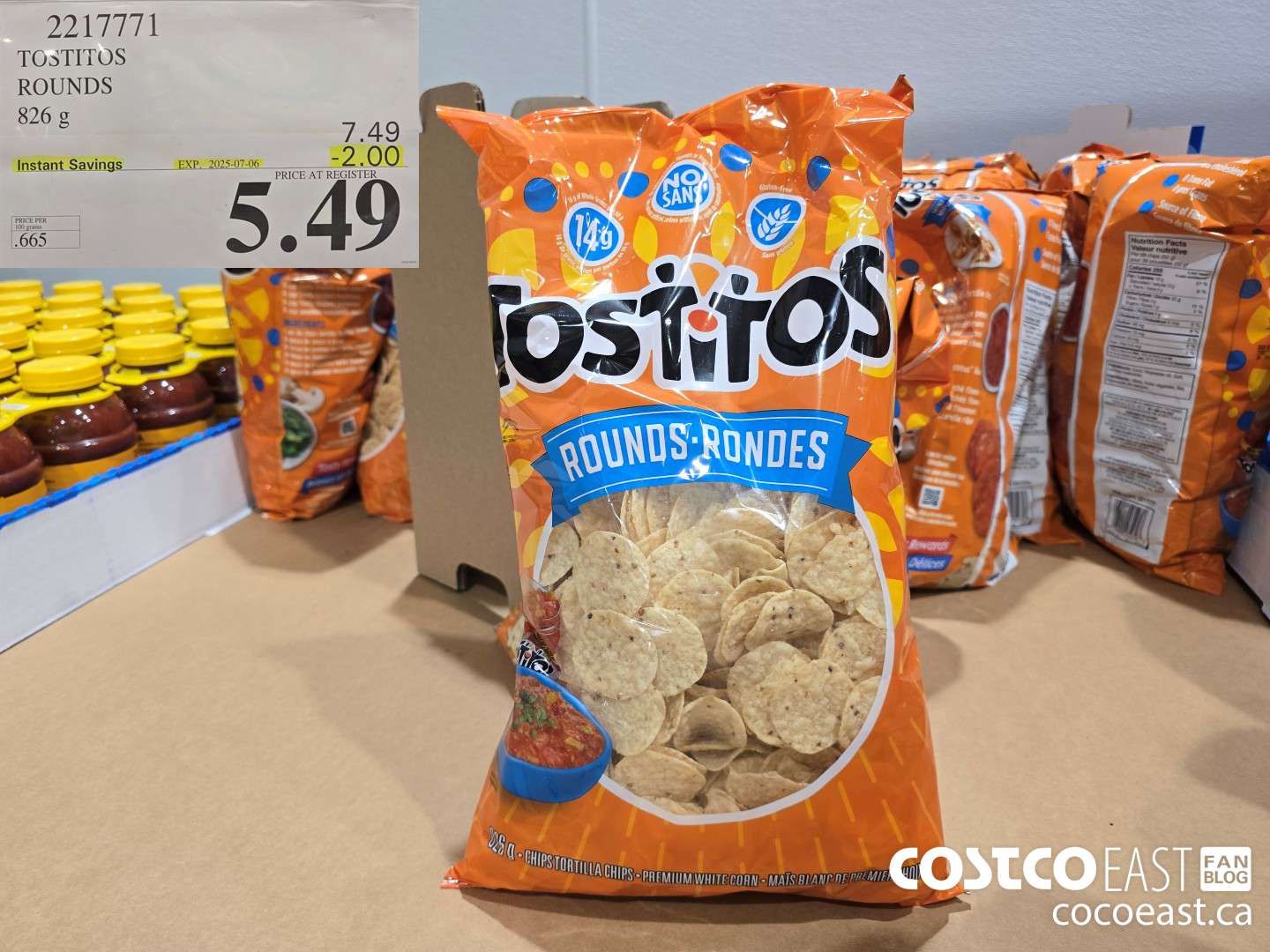 2217771 TOSTITOS ROUNDS 826 g ($2.00 INSTANT SAVINGS EXPIRES ON 2025-07-06) $5.49