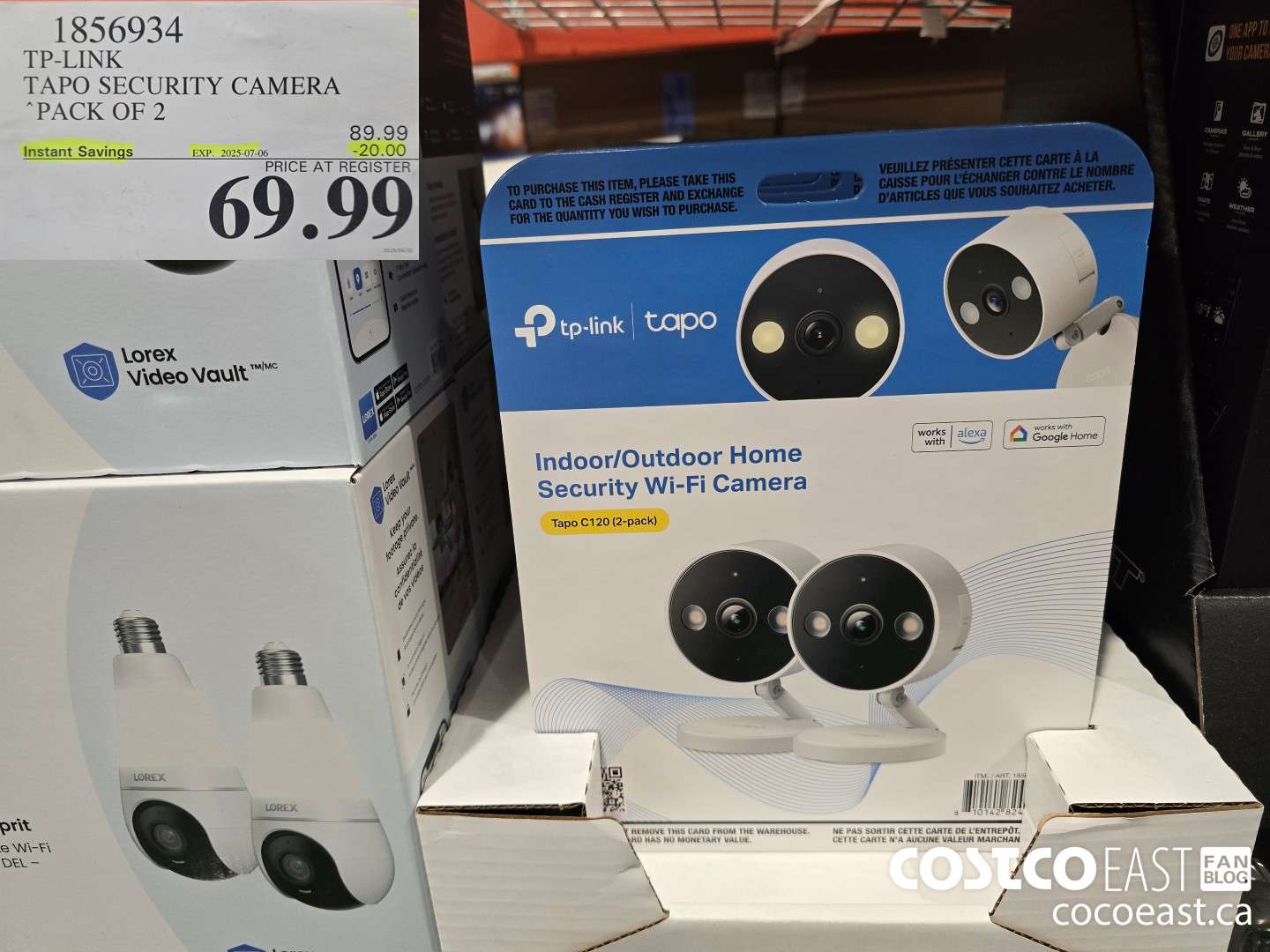 1856934 TP-LINK TAPO SECURITY CAMERA PACK OF 2 ($20.00 INSTANT SAVINGS EXPIRES ON 2025-07-06) $69.99