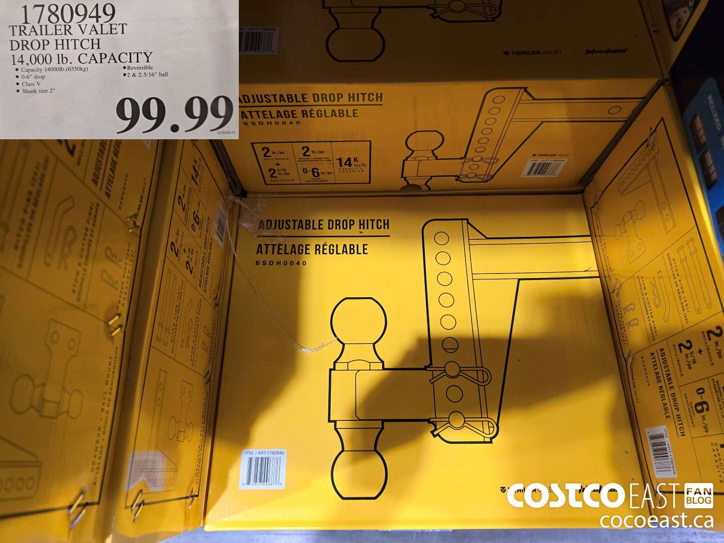 1780949 TRAILER VALET DROP HITCH 14,000 Ib. CAPACITY $99.99