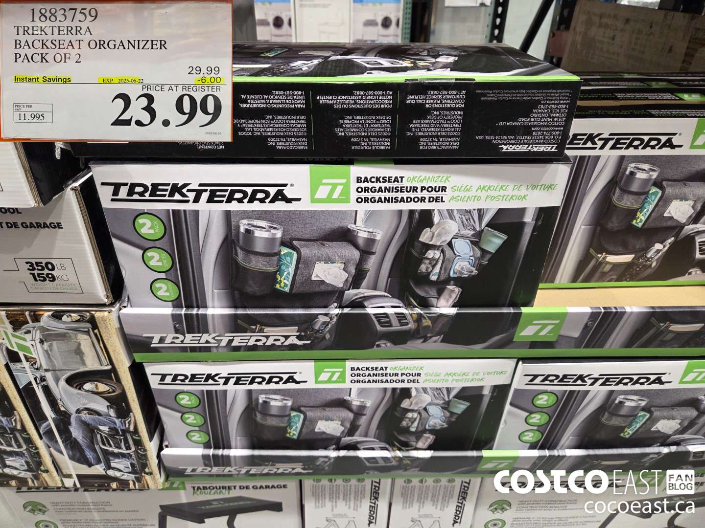 1883759 TREKTERRA BACKSEAT ORGANIZER PACK OF 2 ($6.00 INSTANT SAVINGS EXPIRES ON 2025-06-22) $23.99