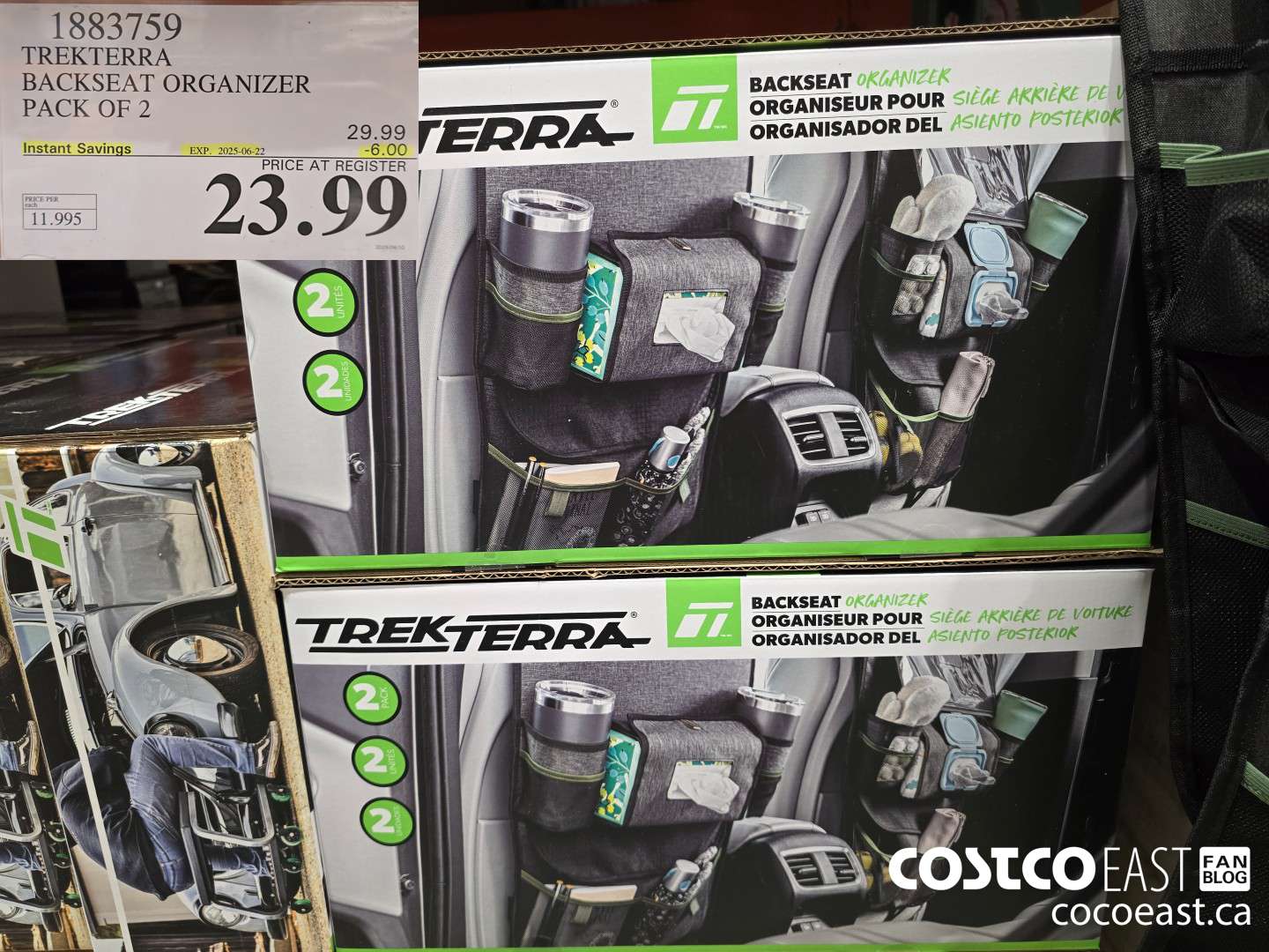 1883759 TREKTERRA BACKSEAT ORGANIZER PACK OF 2 ($6.00 INSTANT SAVINGS EXPIRES ON 2025-06-22) $23.99