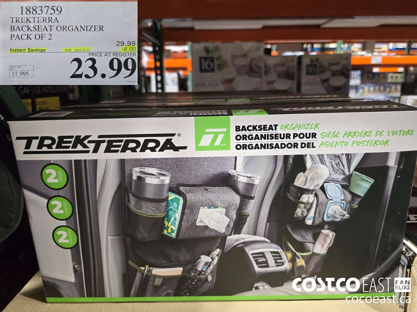 1883759 TREKTERRA BACKSEAT ORGANIZER PACK OF 2 ($6.00 INSTANT SAVINGS EXPIRES ON 2025-07-13) $23.99
