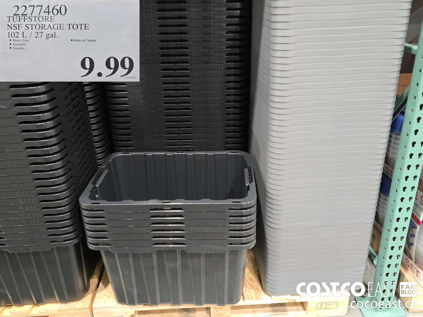 2277460 TUFFSTORE NSF STORAGE TOTE 102L / 27 GAL. $9.99