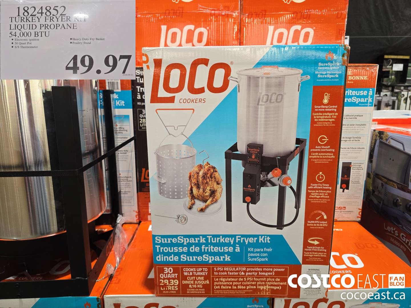 1824852 TURKEY FRYER KIT LIQUID PROPANE 54,000 BTU $49.97