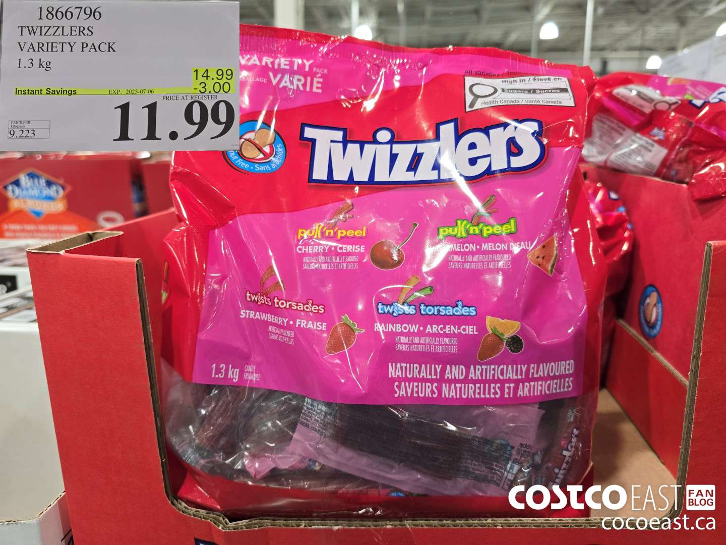 1866796 TWIZZLERS VARIETY PACK 1.3 KG ($3.00 INSTANT SAVINGS EXPIRES ON 2025-07-06) $11.99