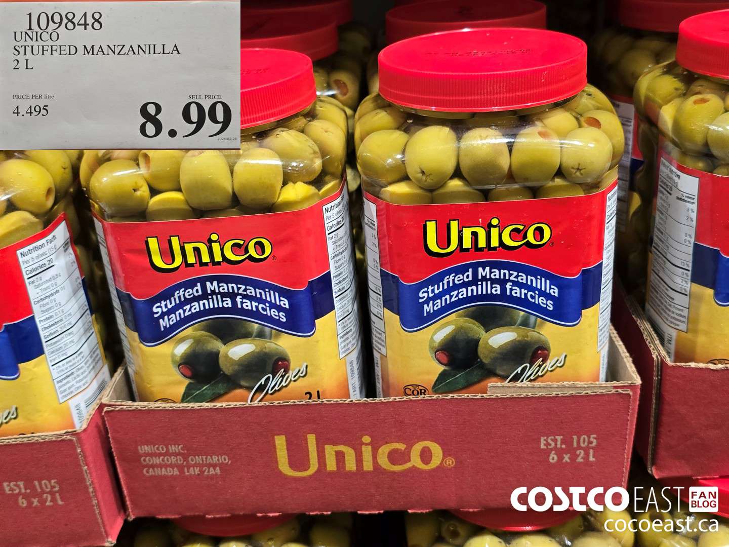 109848 UNICO STUFFED MANZANILLA 2 L $8.99