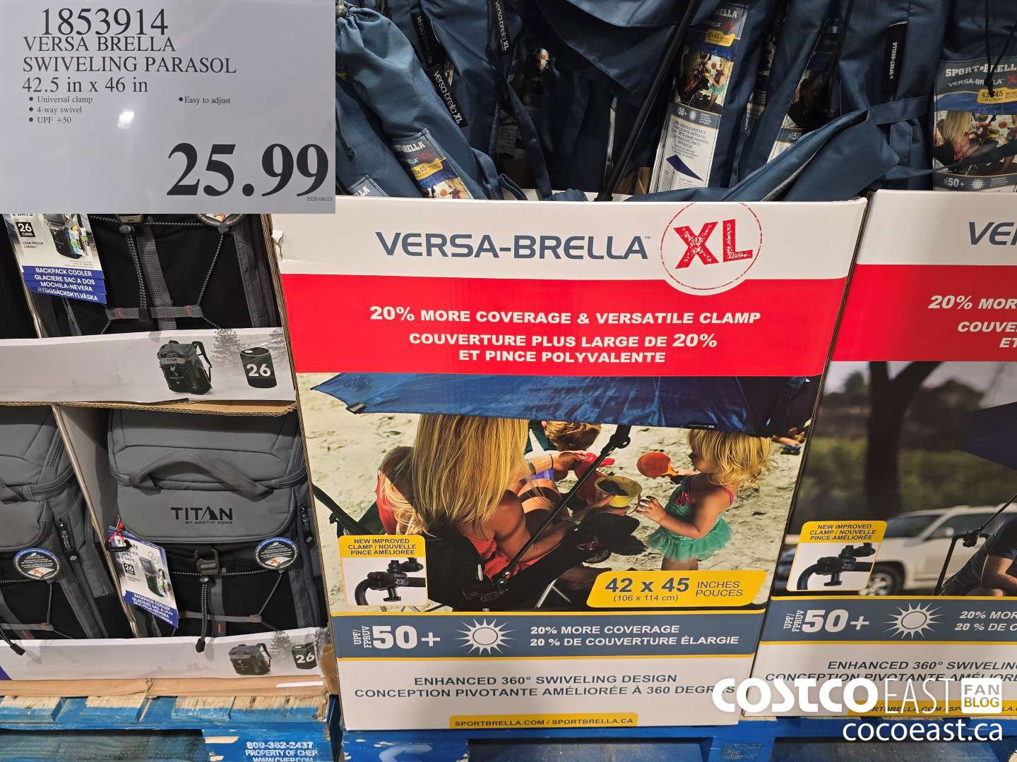 1853914 VERSA BRELLA SWIVELING PARASOL 42.5 in x 46 in $25.99