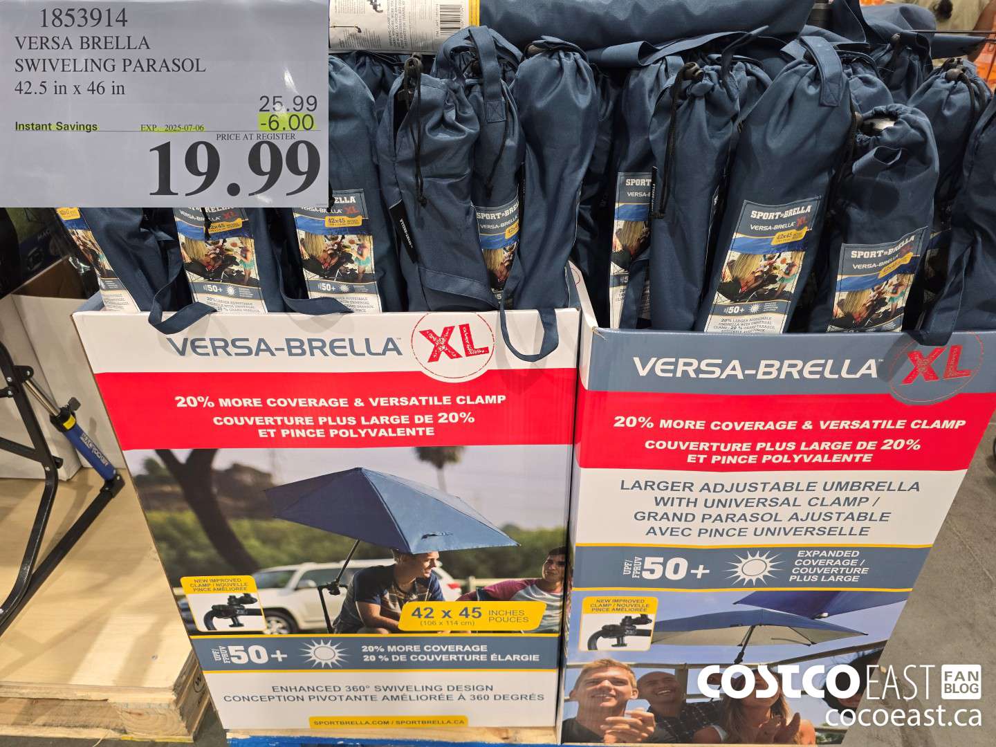 1853914 VERSA BRELLA SWIVELING PARASOL 42.5 in x 46 in ($6.00 INSTANT SAVINGS EXPIRES ON 2025-07-06) $19.99