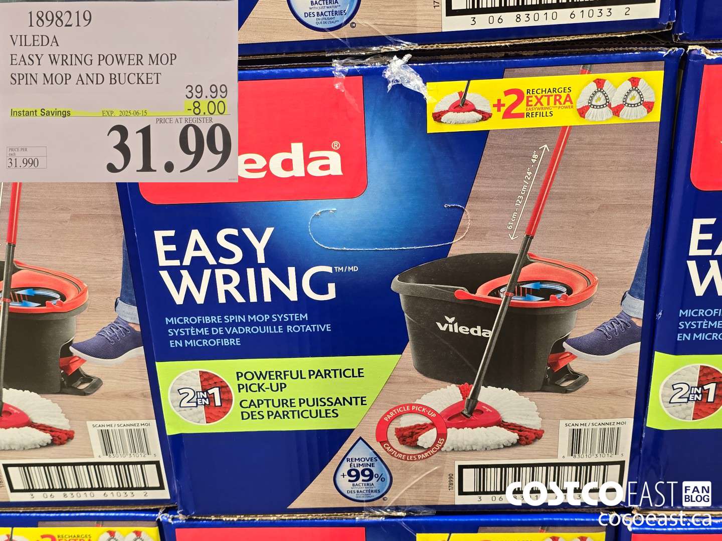 1898219 VILEDA EASY WRING POWER MOP SPIN MOP AND BUCKET ($8.00 INSTANT SAVINGS EXPIRES ON 2025-06-15) $31.99