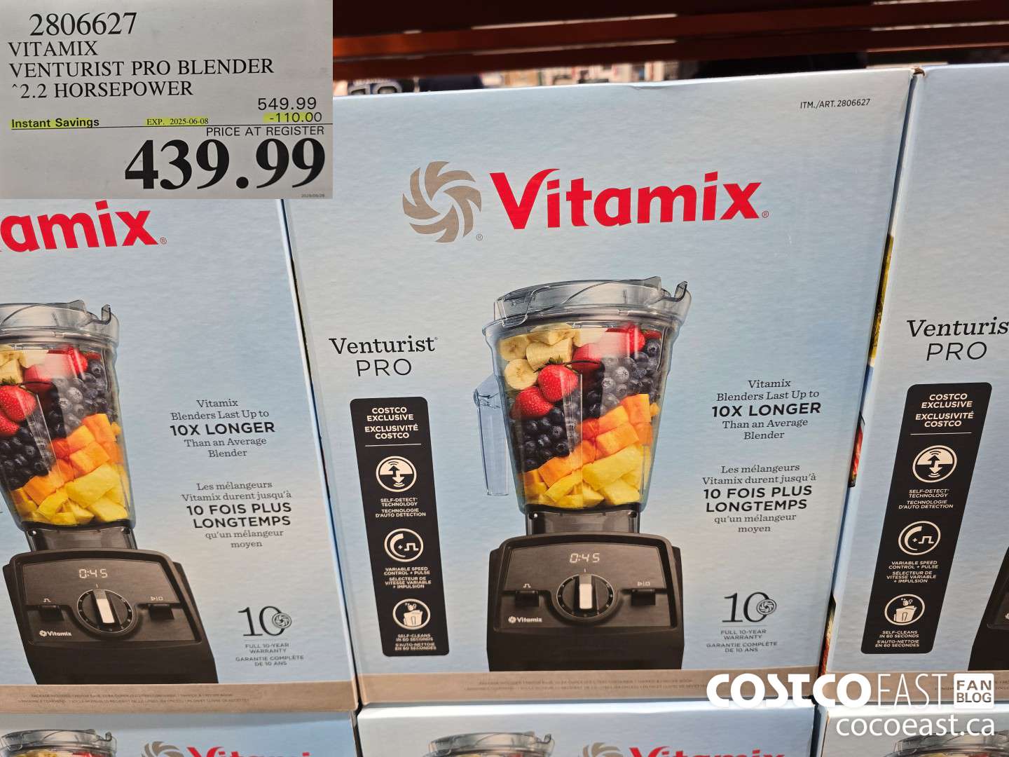2806627 VITAMIX VENTURIST PRO BLENDER 2.2 HORSEPOWER ($110.00 INSTANT SAVINGS EXPIRES ON 2025-06-08) $439.99