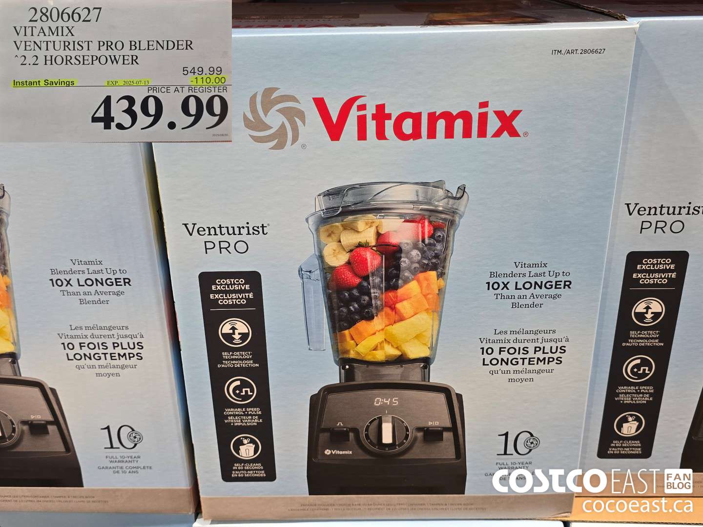 2806627 VITAMIX VENTURIST PRO BLENDER 2.2 HORSEPOWER ($110.00 INSTANT SAVINGS EXPIRES ON 2025-07-13) $439.99