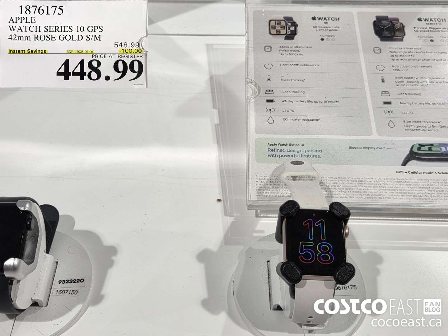 1876175 WATCH SERIES 10 GPS 42mm ROSE GOLD S/M  ($100.00 INSTANT SAVINGS EXPIRES ON 2025-07-06) $448.99